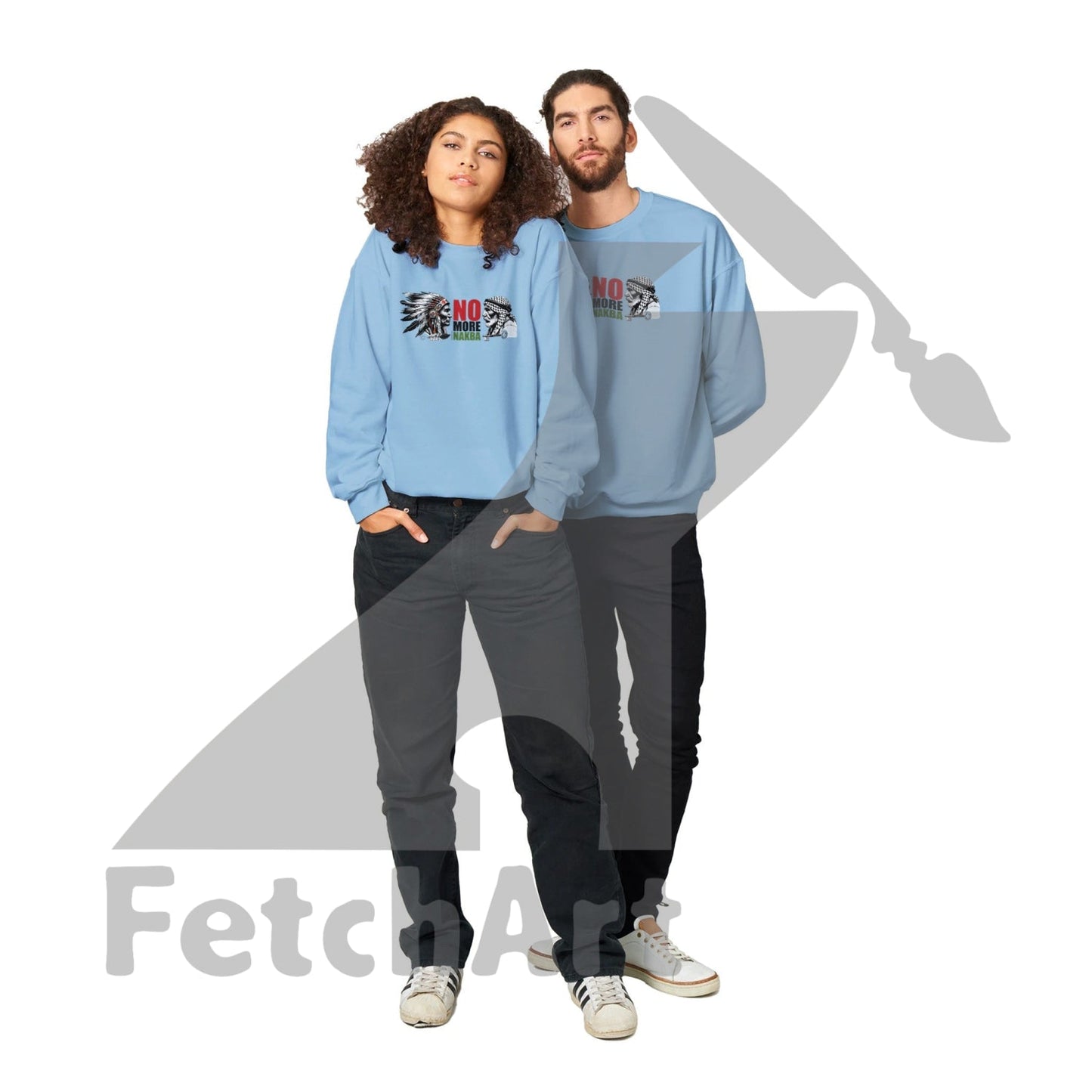 Classic Unisex Crewneck Sweatshirt-No More Nakba - Fetch Art