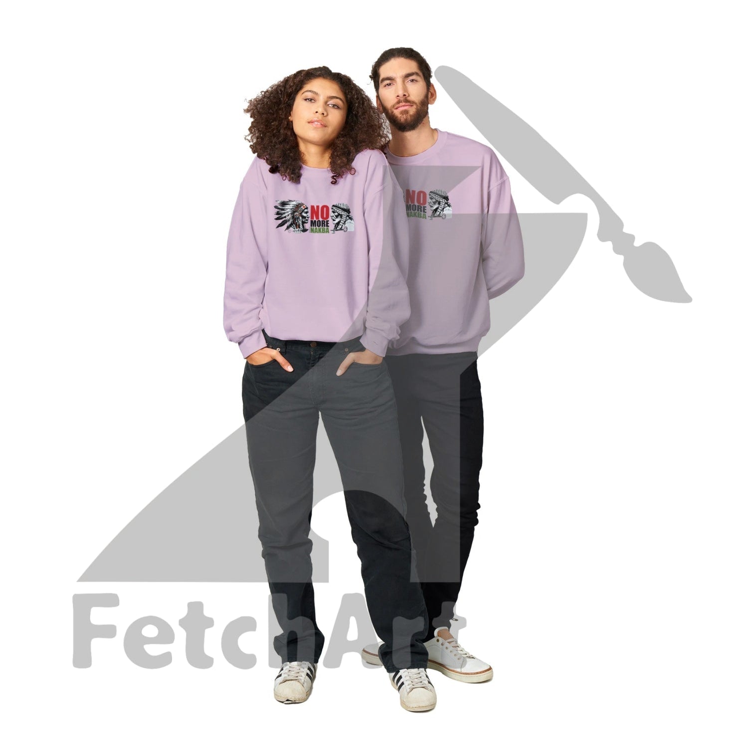 Classic Unisex Crewneck Sweatshirt-No More Nakba - Fetch Art