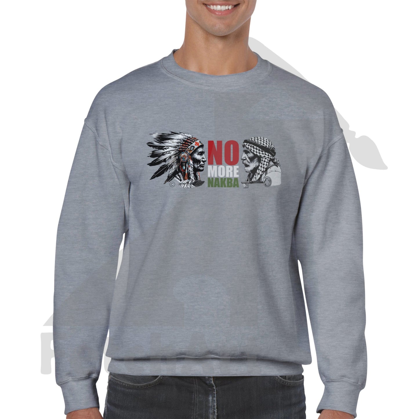 Classic Unisex Crewneck Sweatshirt-No More Nakba - Fetch Art