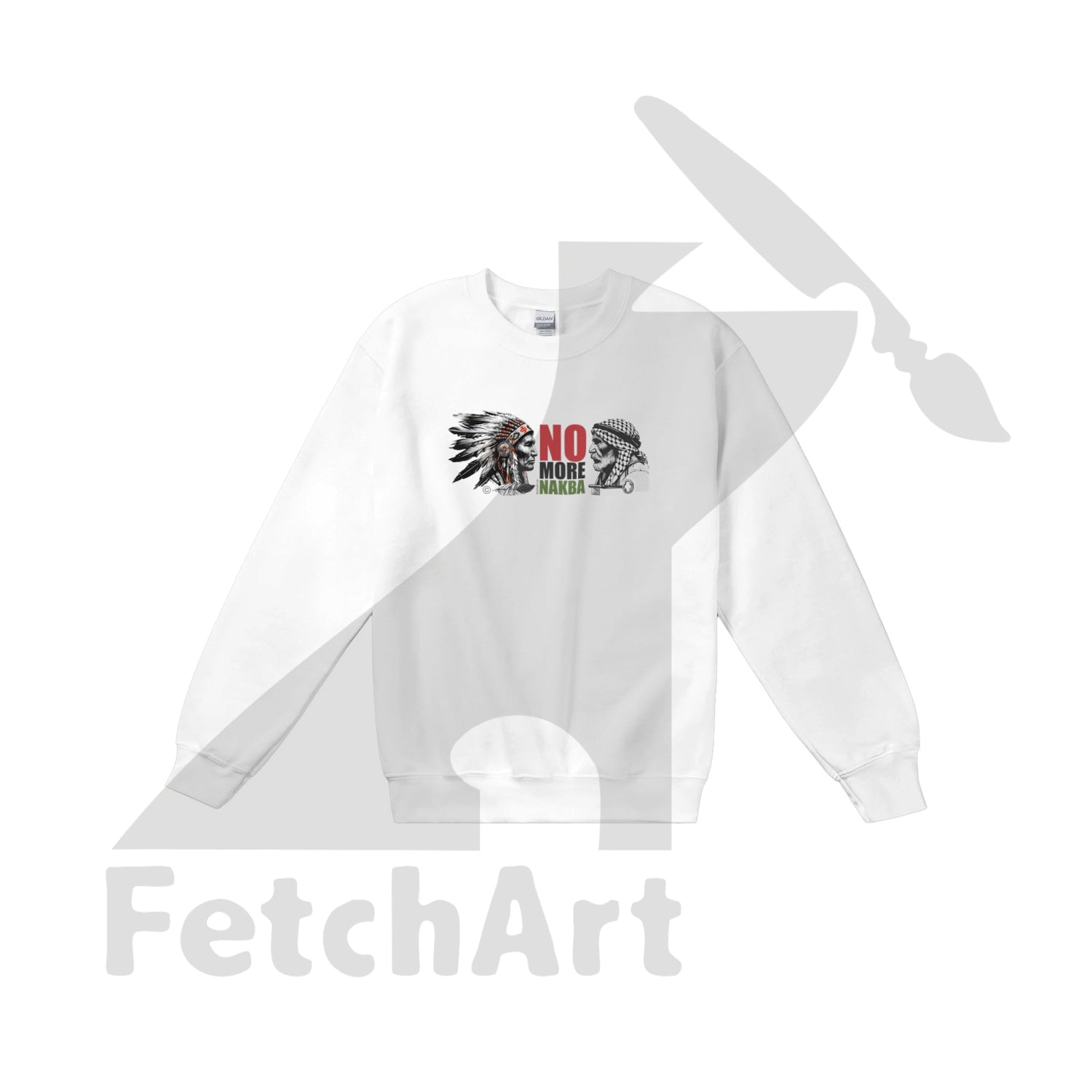 Classic Unisex Crewneck Sweatshirt-No More Nakba - Fetch Art