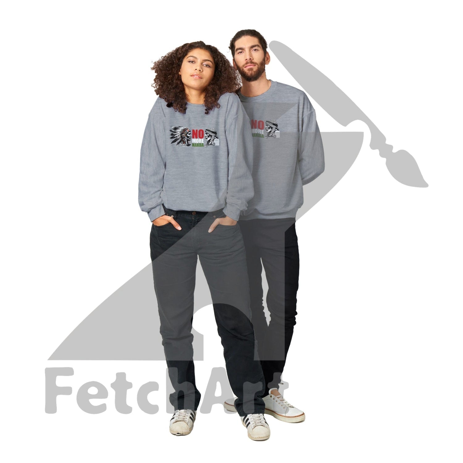 Classic Unisex Crewneck Sweatshirt-No More Nakba - Fetch Art