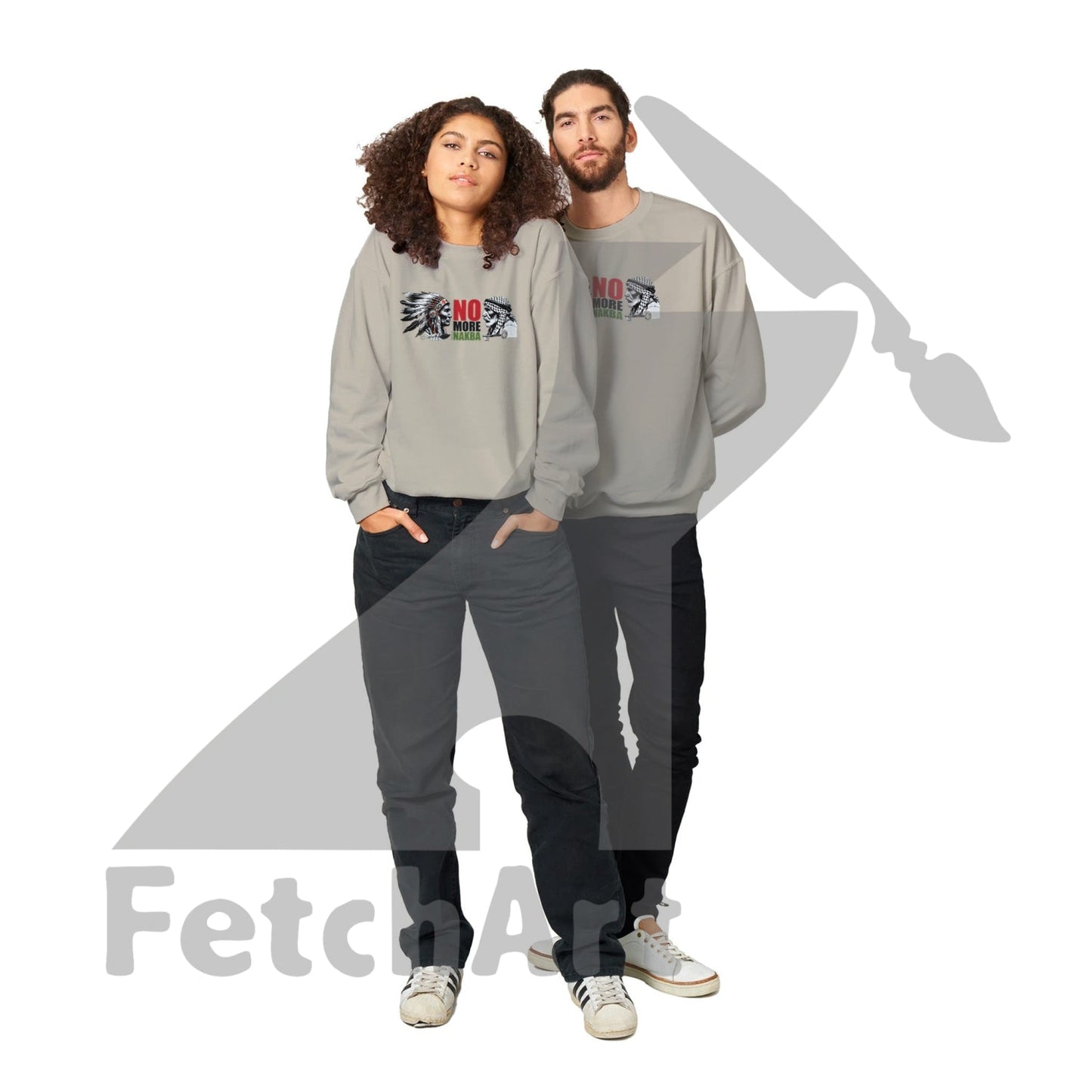 Classic Unisex Crewneck Sweatshirt-No More Nakba - Fetch Art
