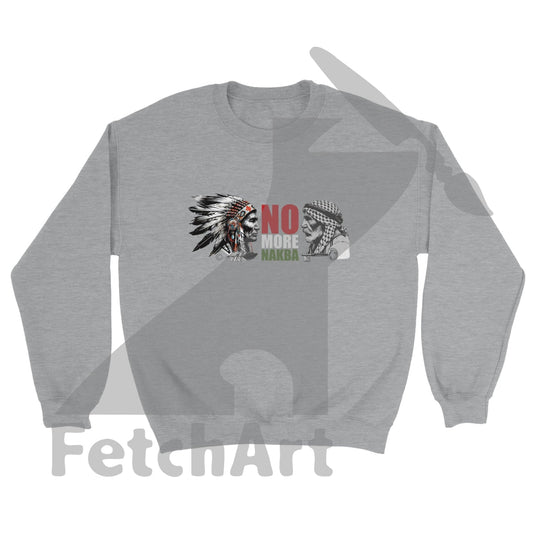 Classic Unisex Crewneck Sweatshirt-No More Nakba - Fetch Art
