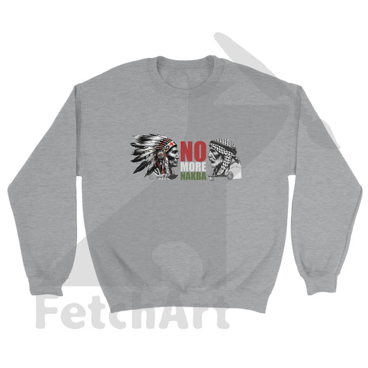 Classic Unisex Crewneck Sweatshirt-No More Nakba - Fetch Art