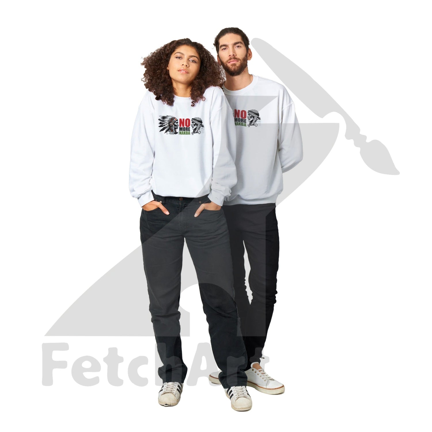 Classic Unisex Crewneck Sweatshirt-No More Nakba - Fetch Art