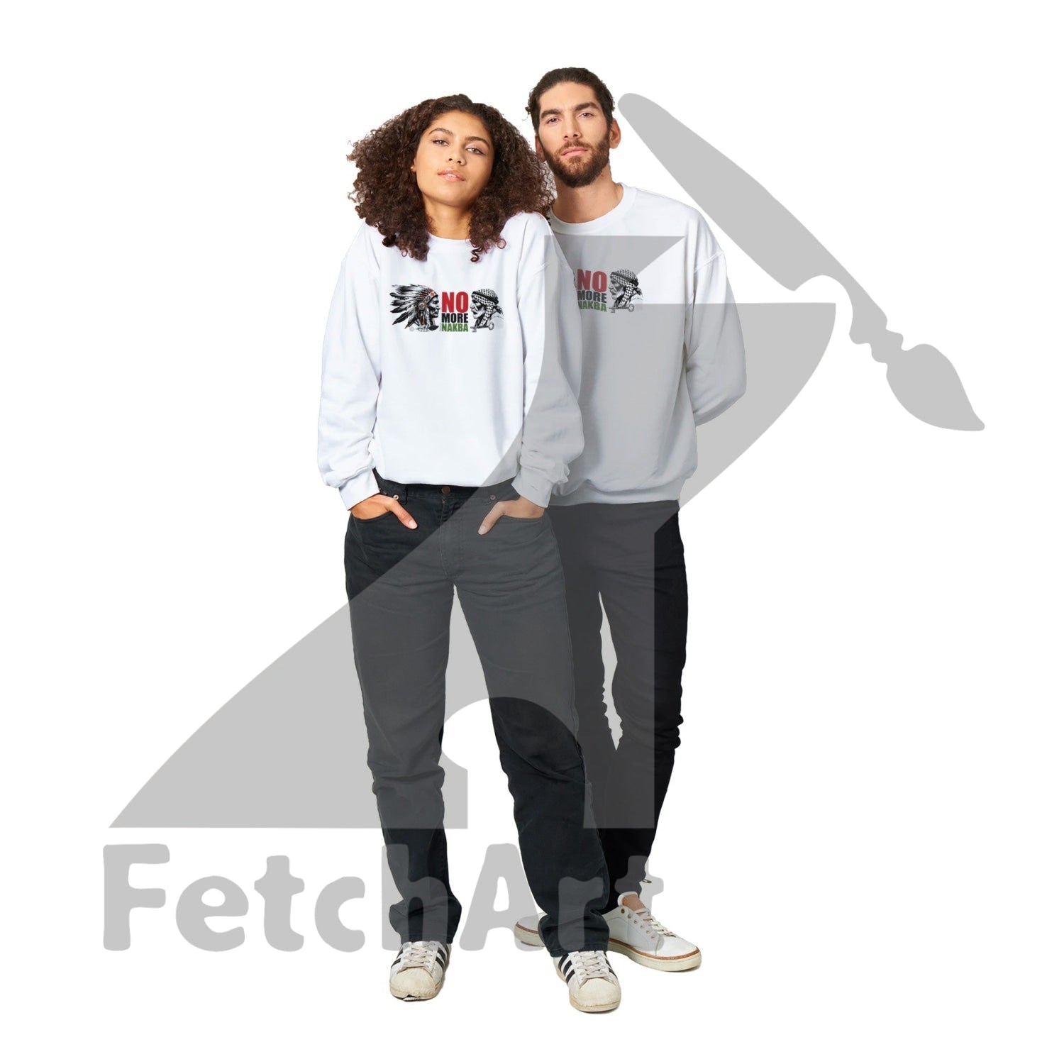 Classic Unisex Crewneck Sweatshirt-No More Nakba - Fetch Art