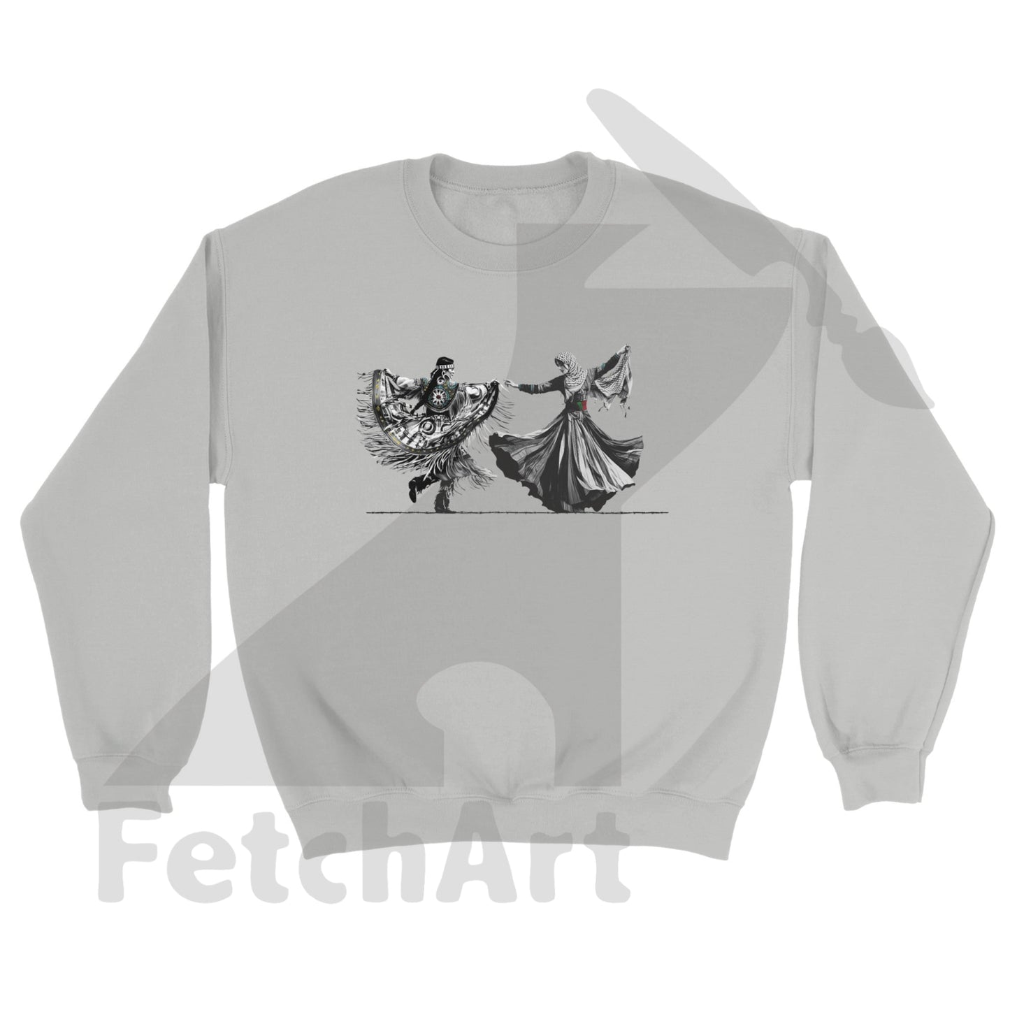 Classic Unisex Crewneck Sweatshirt-women-Freedom Dance - Fetch Art