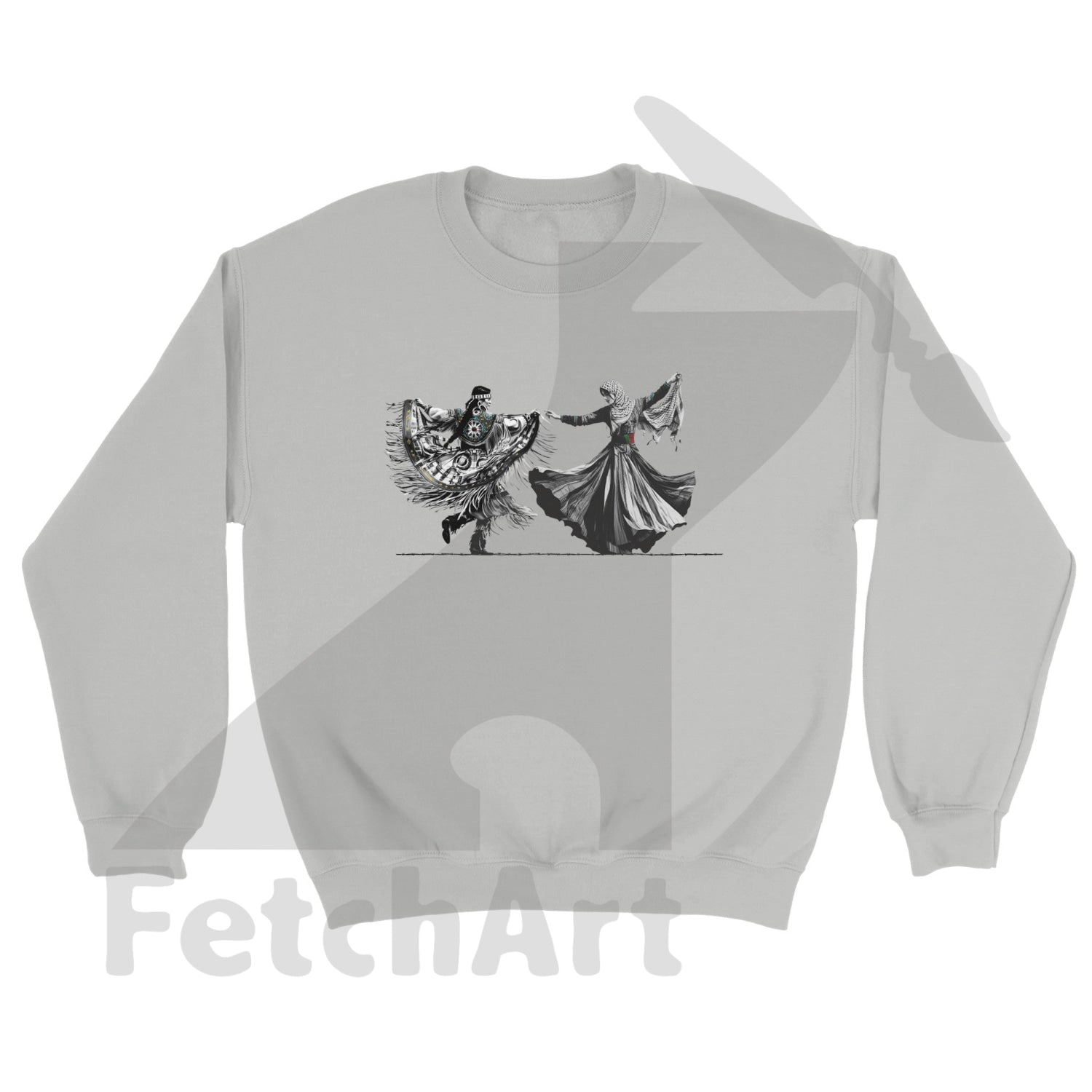 Classic Unisex Crewneck Sweatshirt-women-Freedom Dance - Fetch Art