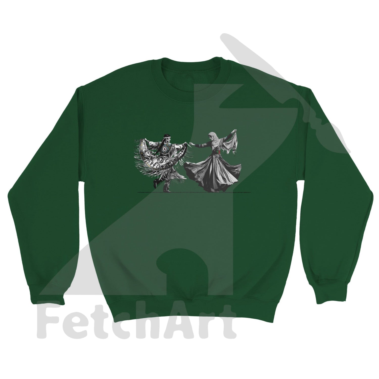Classic Unisex Crewneck Sweatshirt-women-Freedom Dance - Fetch Art