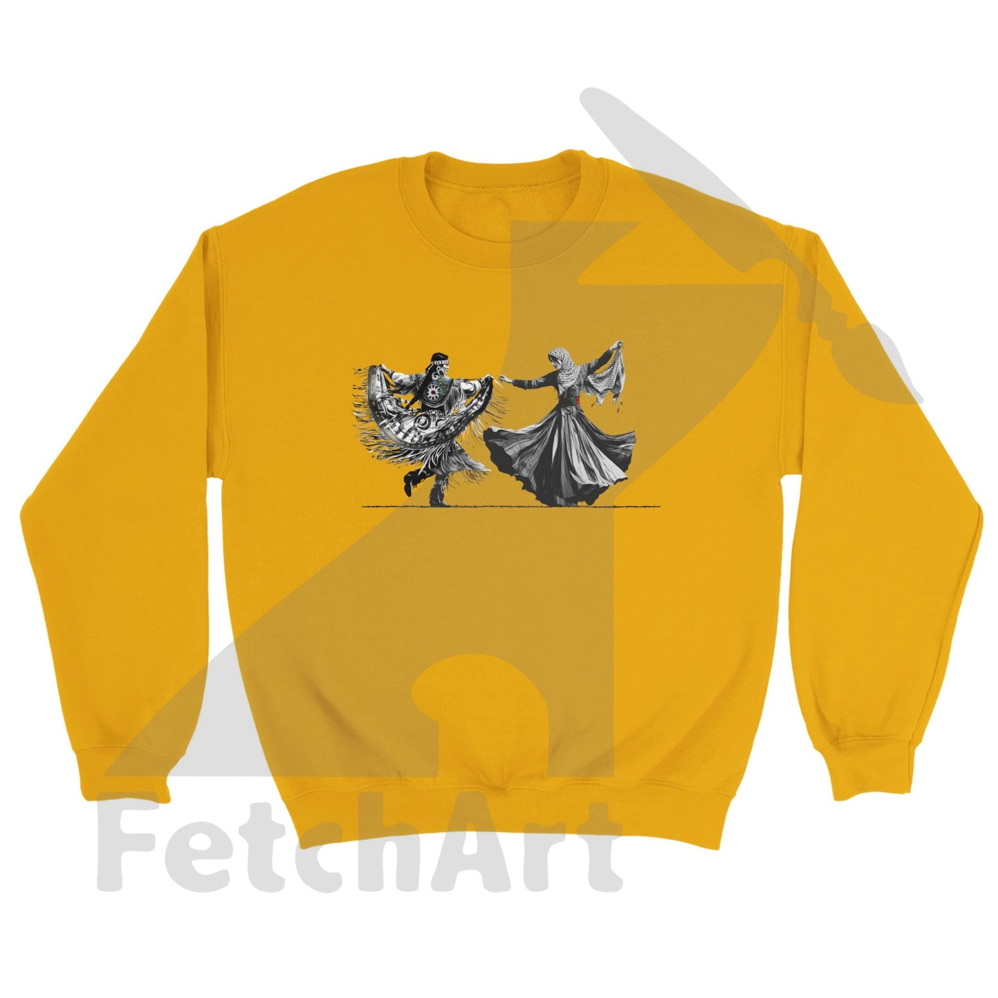 Classic Unisex Crewneck Sweatshirt-women-Freedom Dance - Fetch Art