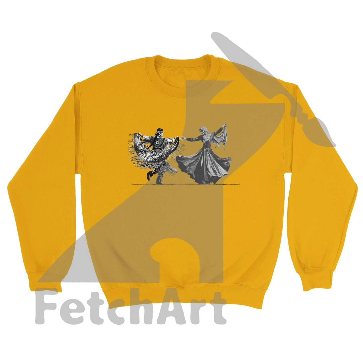 Classic Unisex Crewneck Sweatshirt-women-Freedom Dance - Fetch Art