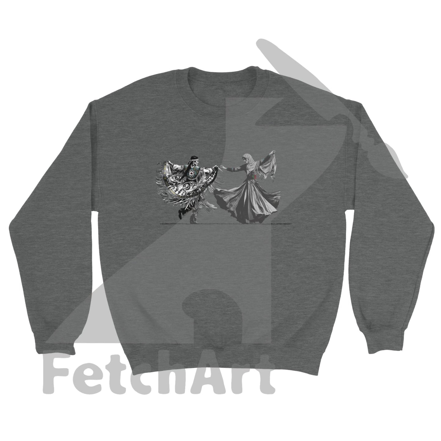 Classic Unisex Crewneck Sweatshirt-women-Freedom Dance - Fetch Art