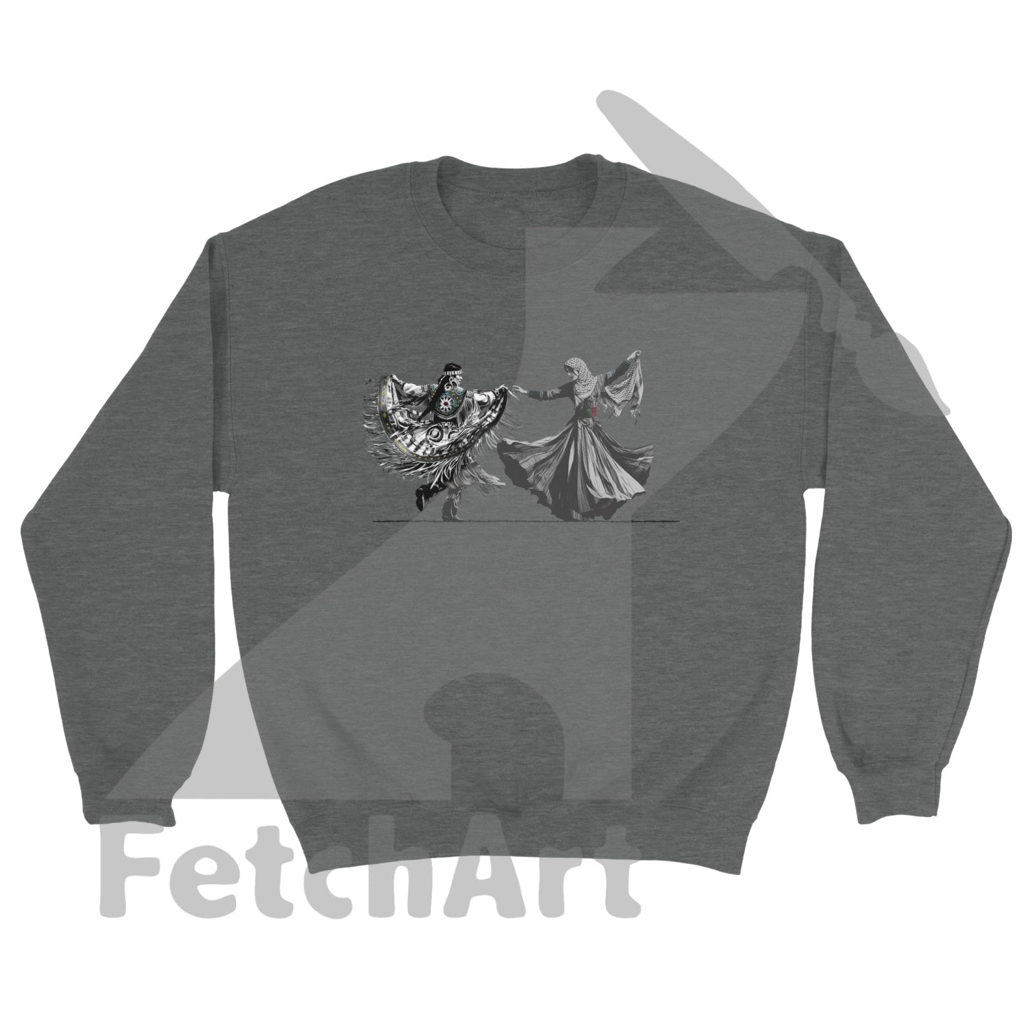 Classic Unisex Crewneck Sweatshirt-women-Freedom Dance - Fetch Art