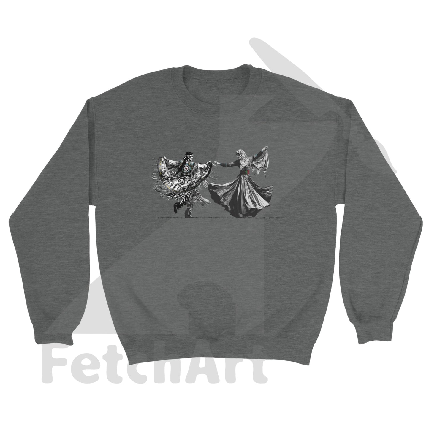 Classic Unisex Crewneck Sweatshirt-women-Freedom Dance - Fetch Art