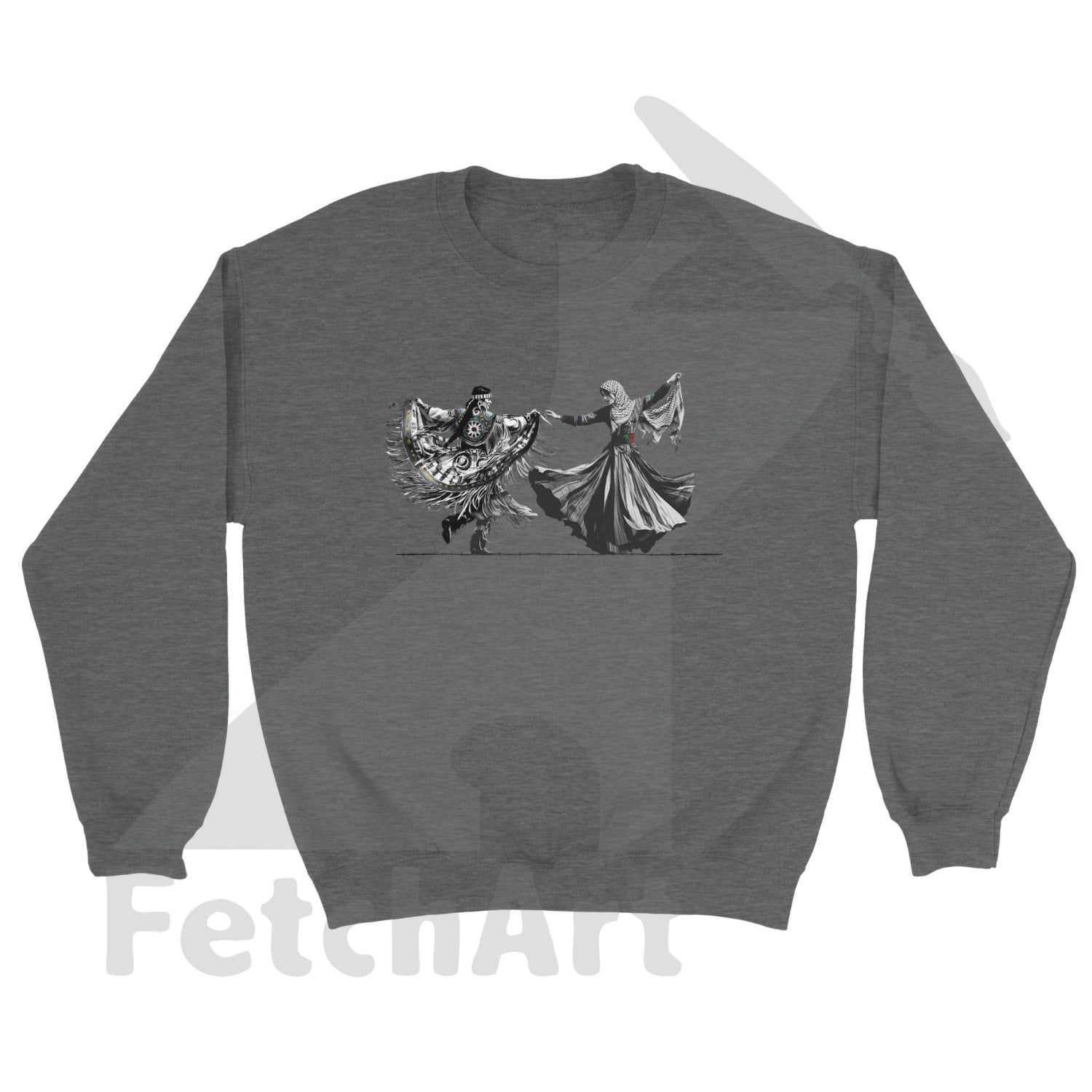 Classic Unisex Crewneck Sweatshirt-women-Freedom Dance - Fetch Art