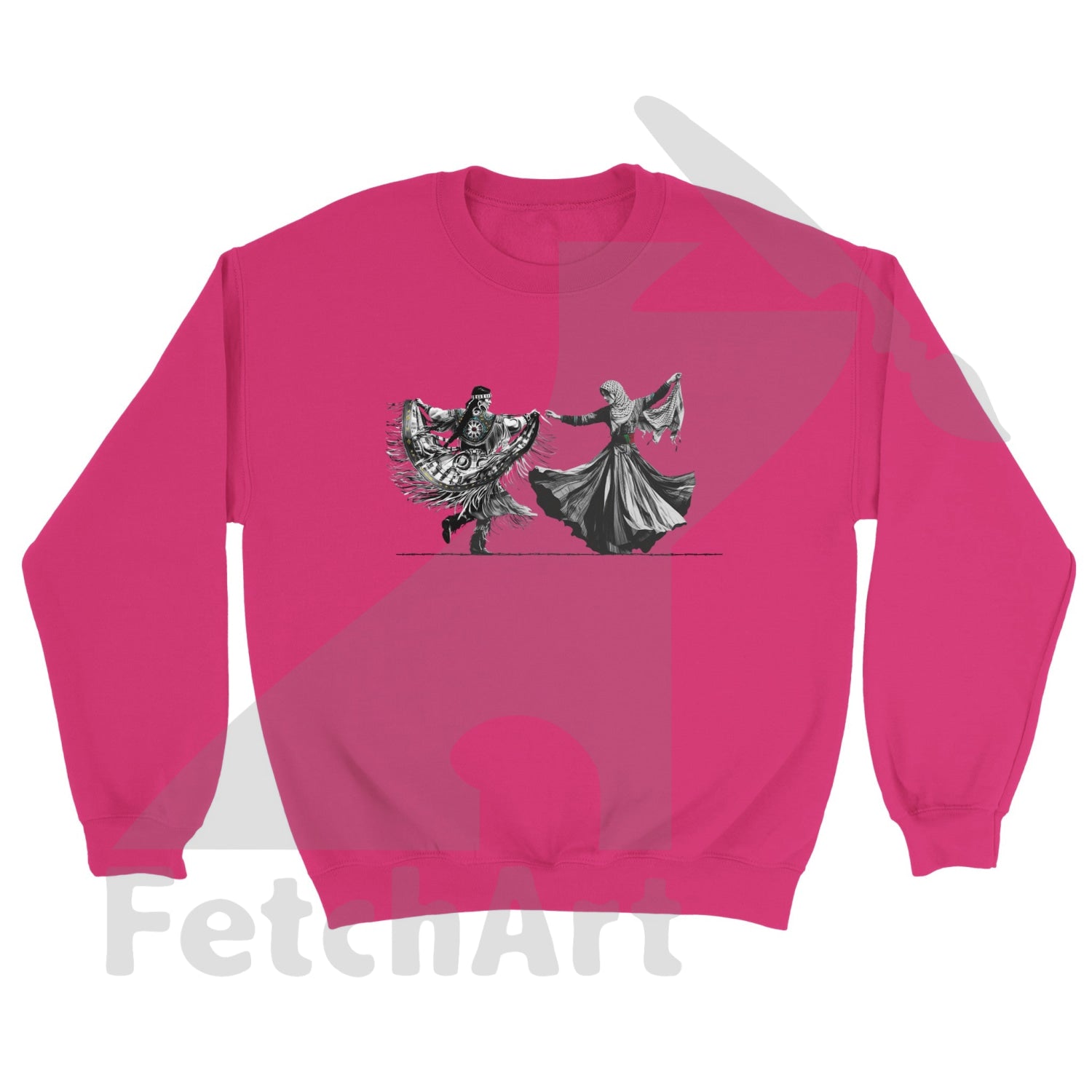 Classic Unisex Crewneck Sweatshirt-women-Freedom Dance - Fetch Art