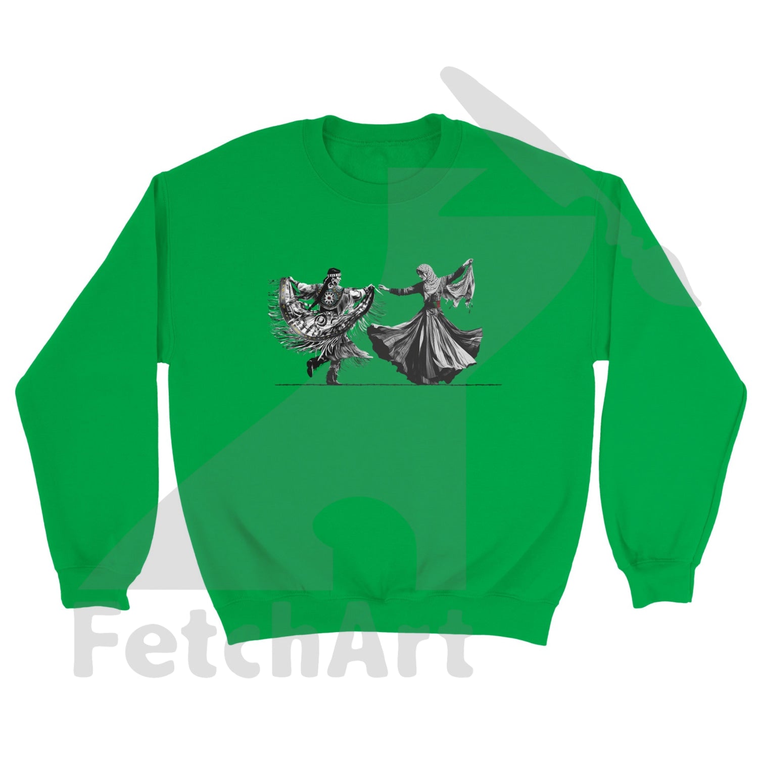 Classic Unisex Crewneck Sweatshirt-women-Freedom Dance - Fetch Art