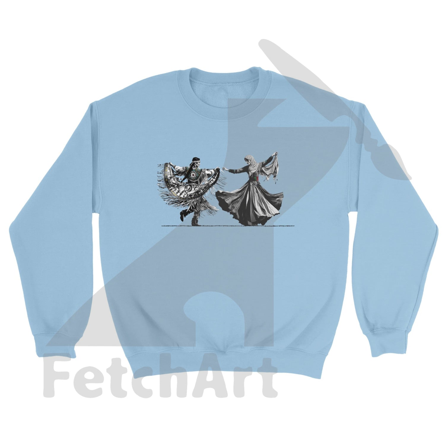Classic Unisex Crewneck Sweatshirt-women-Freedom Dance - Fetch Art