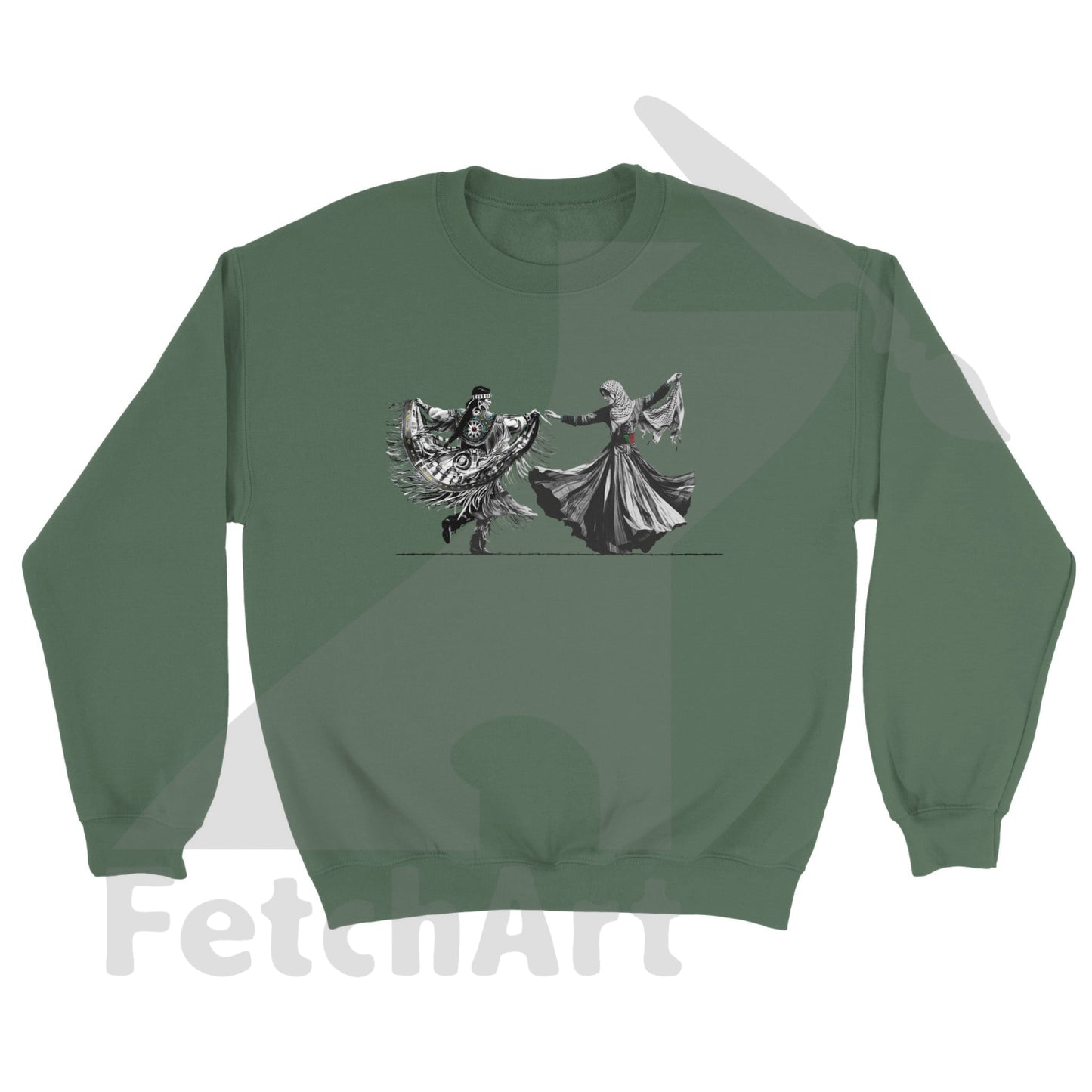 Classic Unisex Crewneck Sweatshirt-women-Freedom Dance - Fetch Art