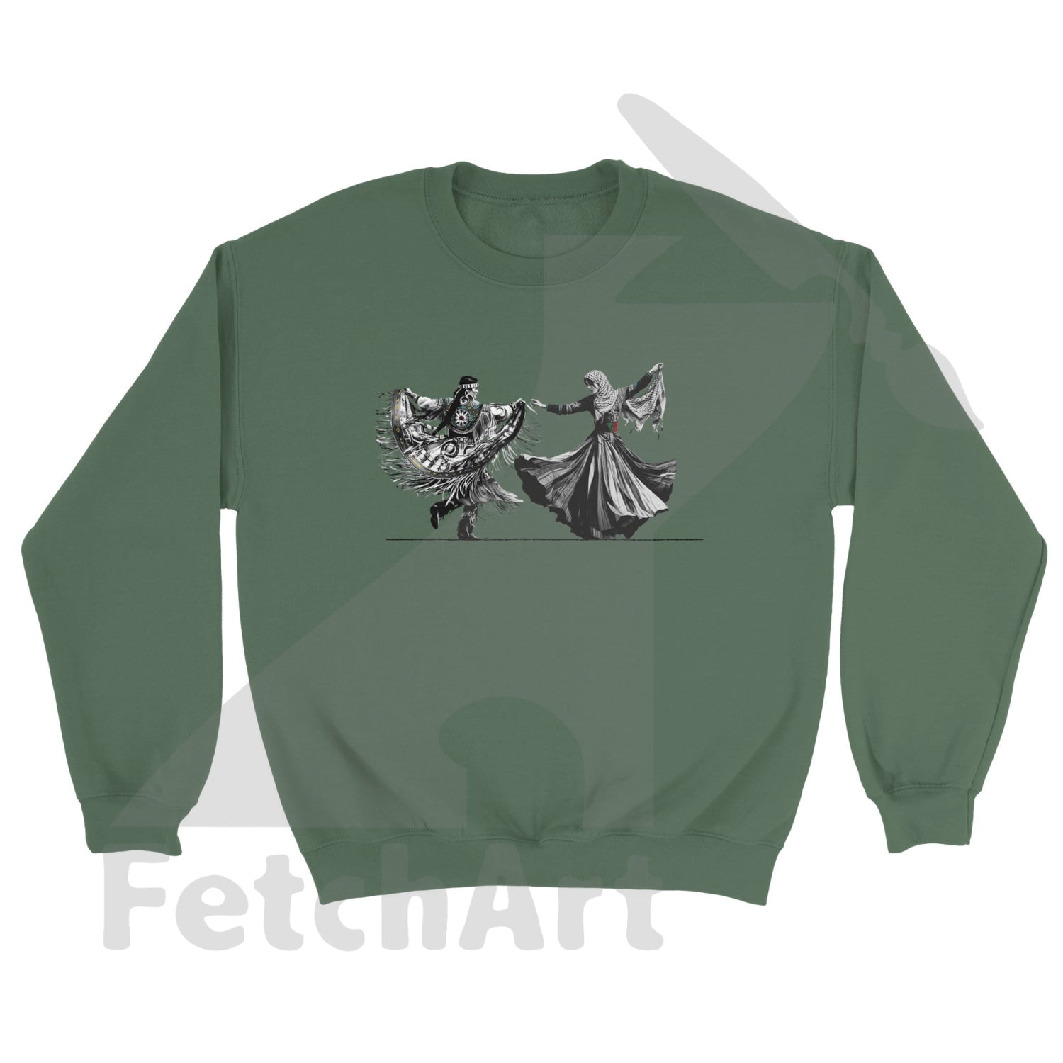 Classic Unisex Crewneck Sweatshirt-women-Freedom Dance - Fetch Art