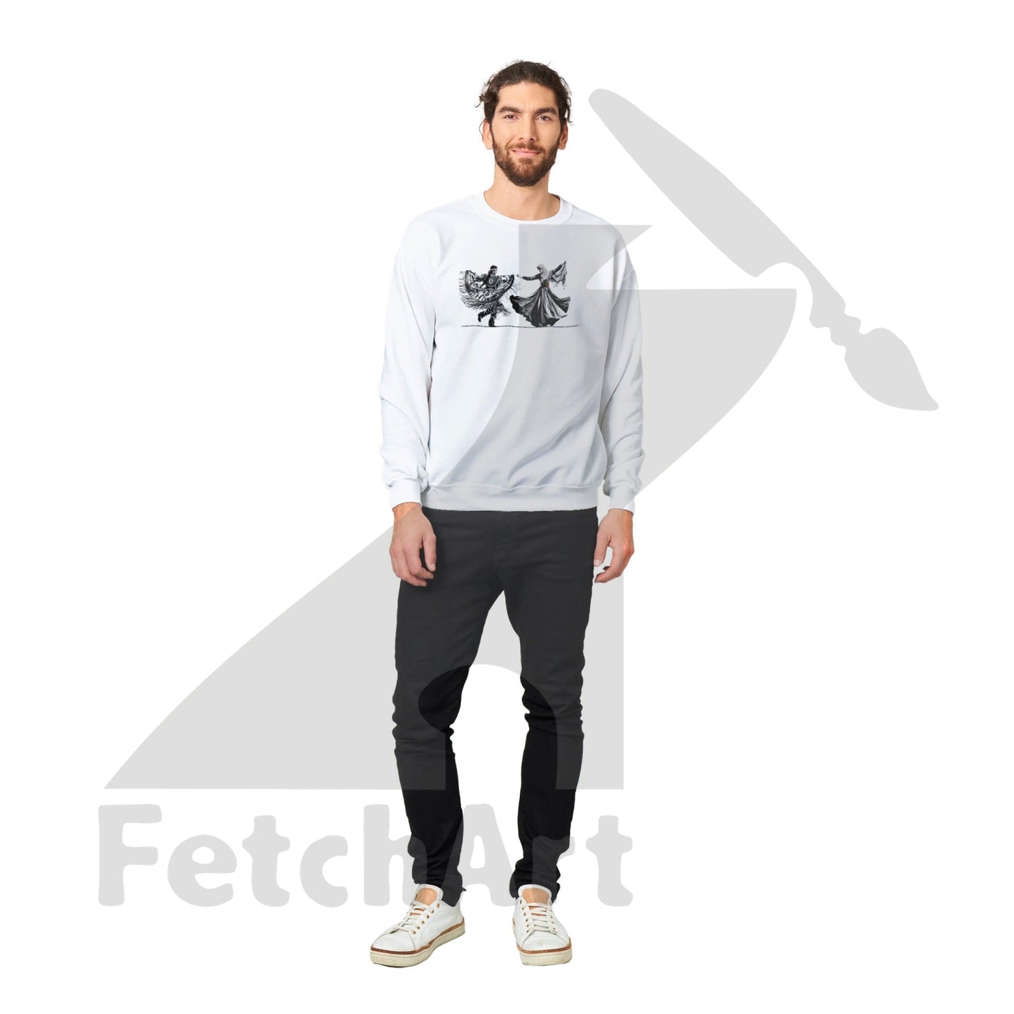 Classic Unisex Crewneck Sweatshirt-women-Freedom Dance - Fetch Art