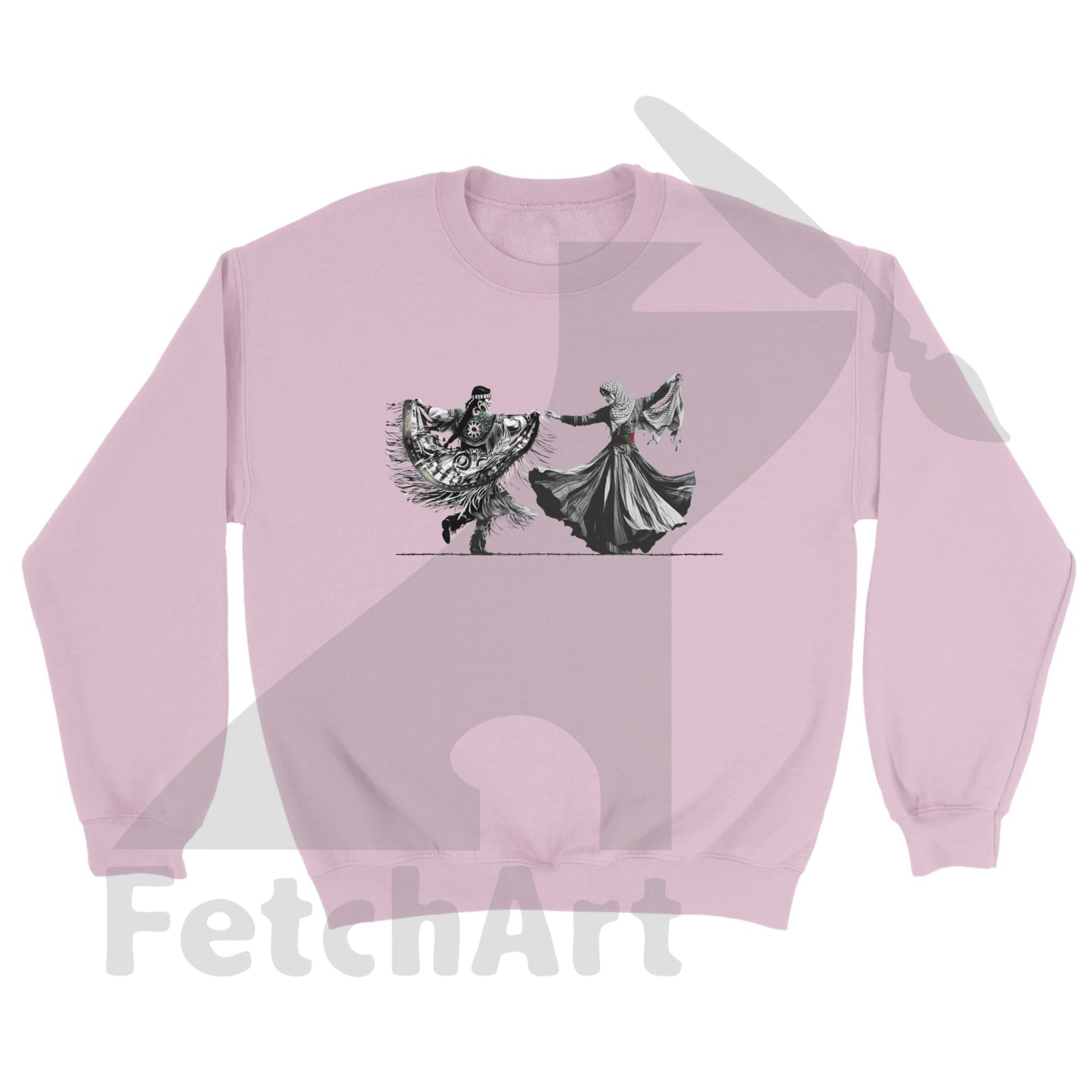 Classic Unisex Crewneck Sweatshirt-women-Freedom Dance - Fetch Art