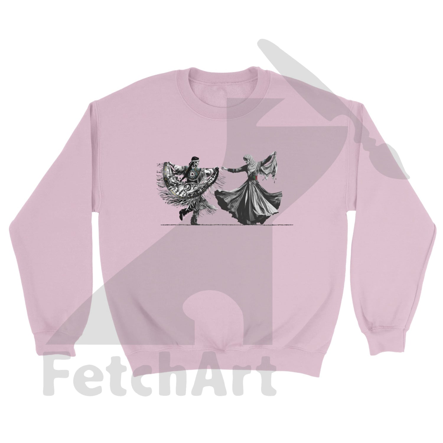 Classic Unisex Crewneck Sweatshirt-women-Freedom Dance - Fetch Art
