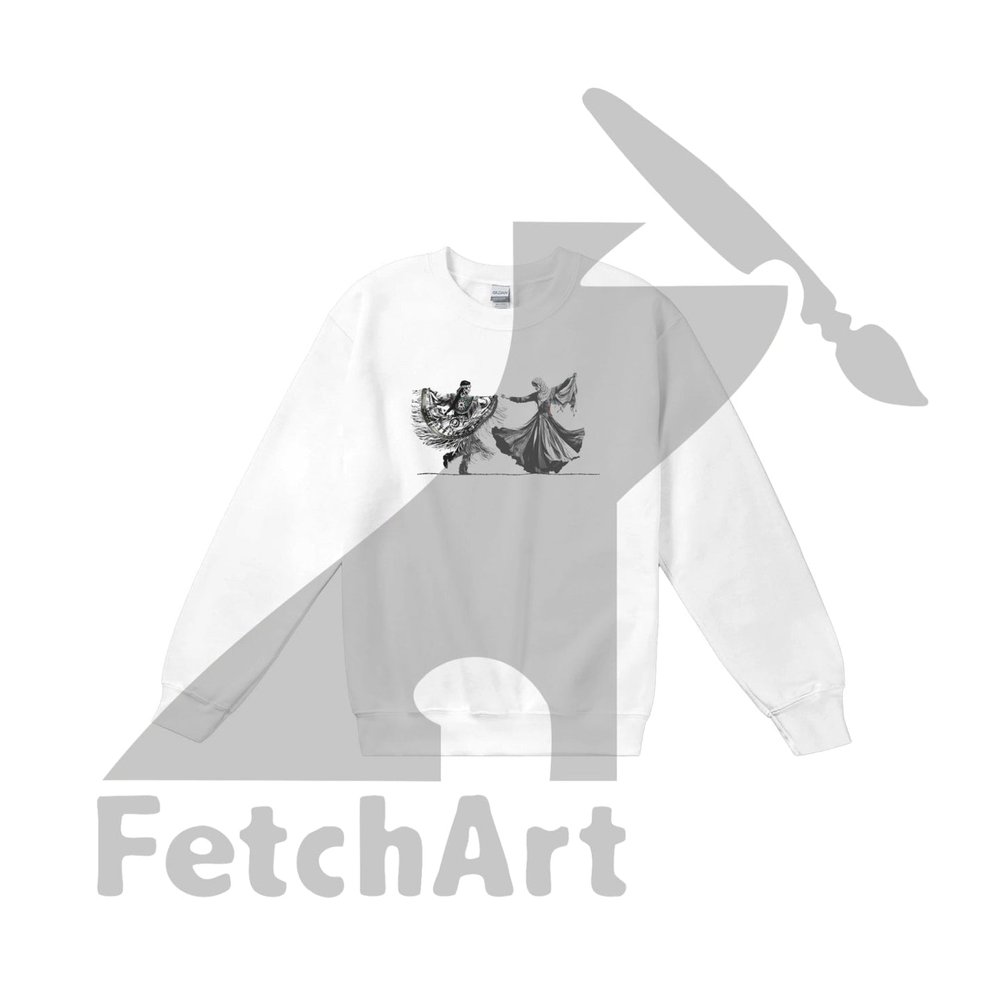 Classic Unisex Crewneck Sweatshirt-women-Freedom Dance - Fetch Art