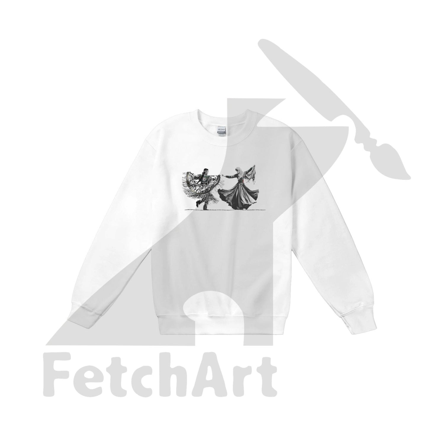 Classic Unisex Crewneck Sweatshirt-women-Freedom Dance - Fetch Art