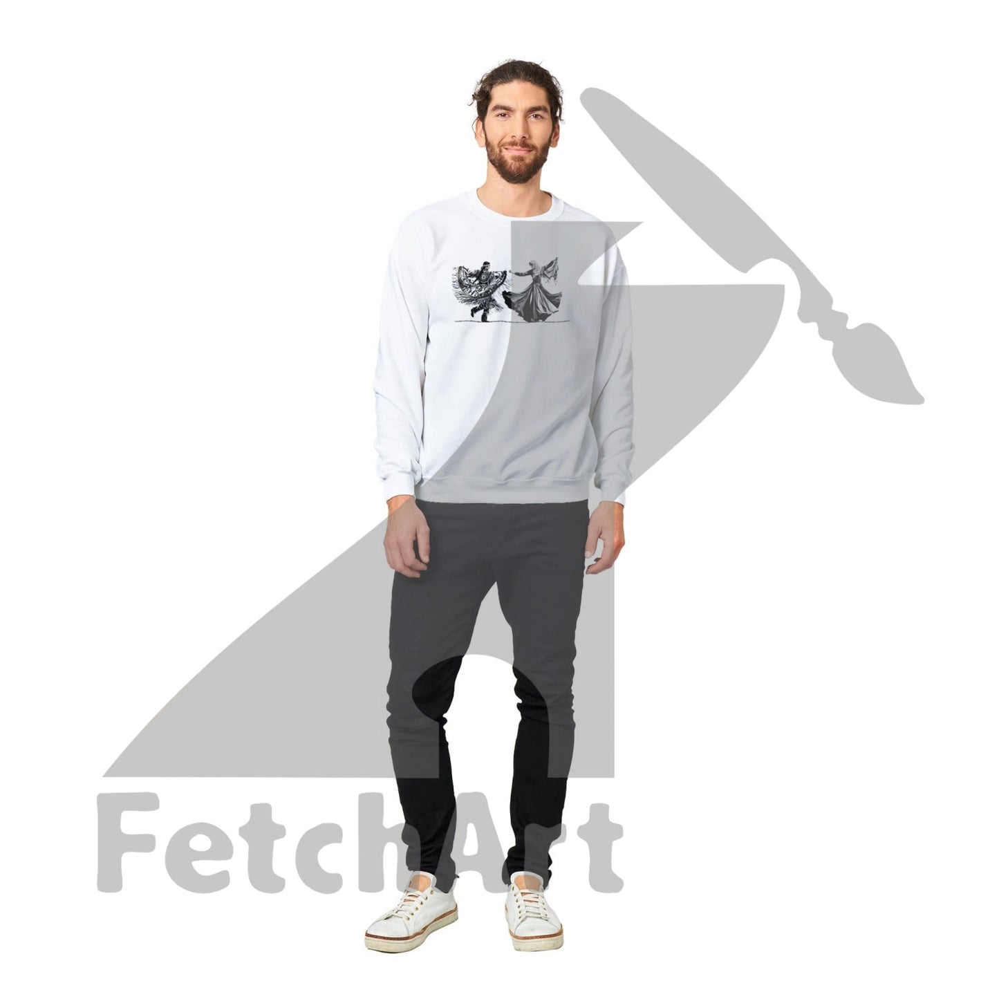 Classic Unisex Crewneck Sweatshirt-women-Freedom Dance - Fetch Art