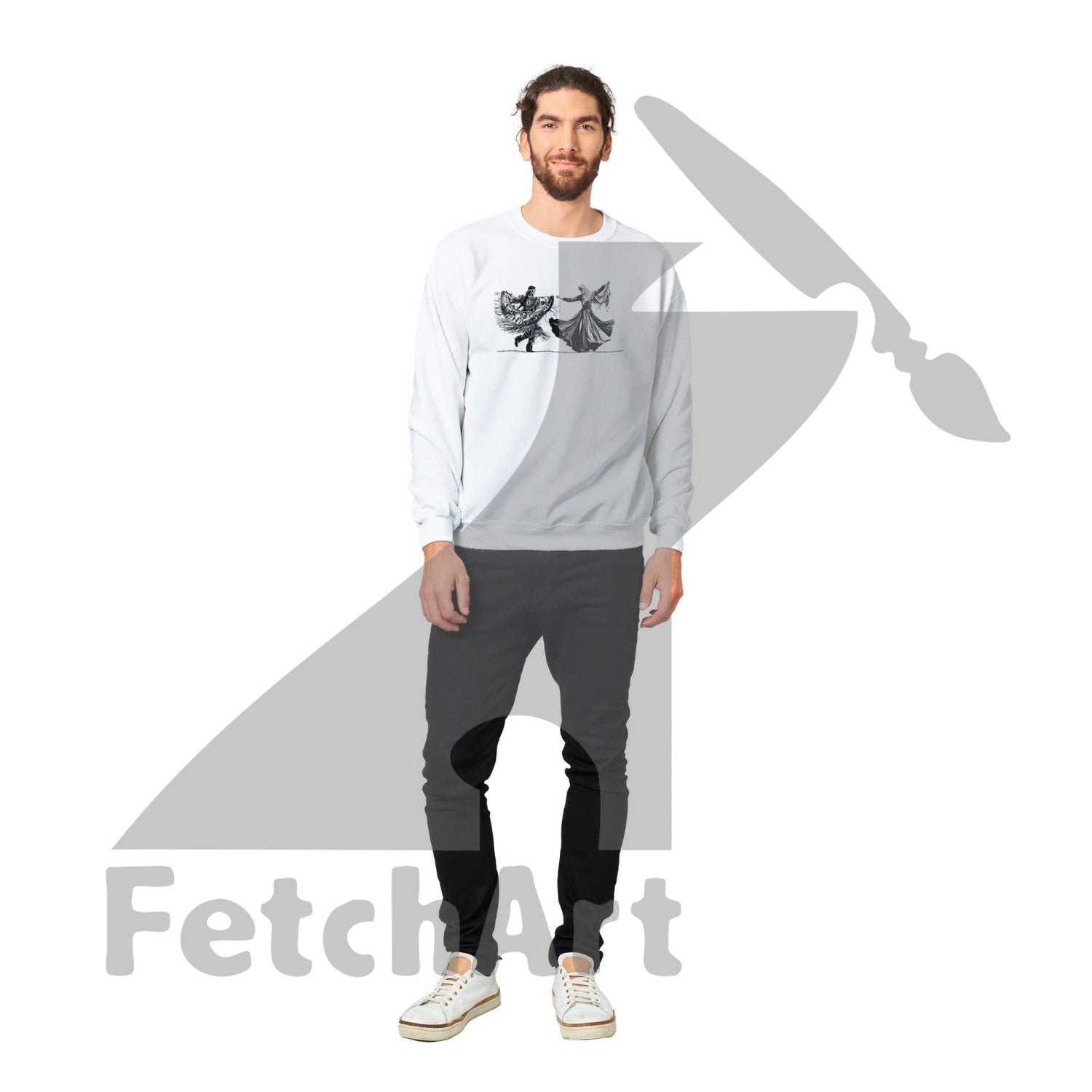 Classic Unisex Crewneck Sweatshirt-women-Freedom Dance - Fetch Art