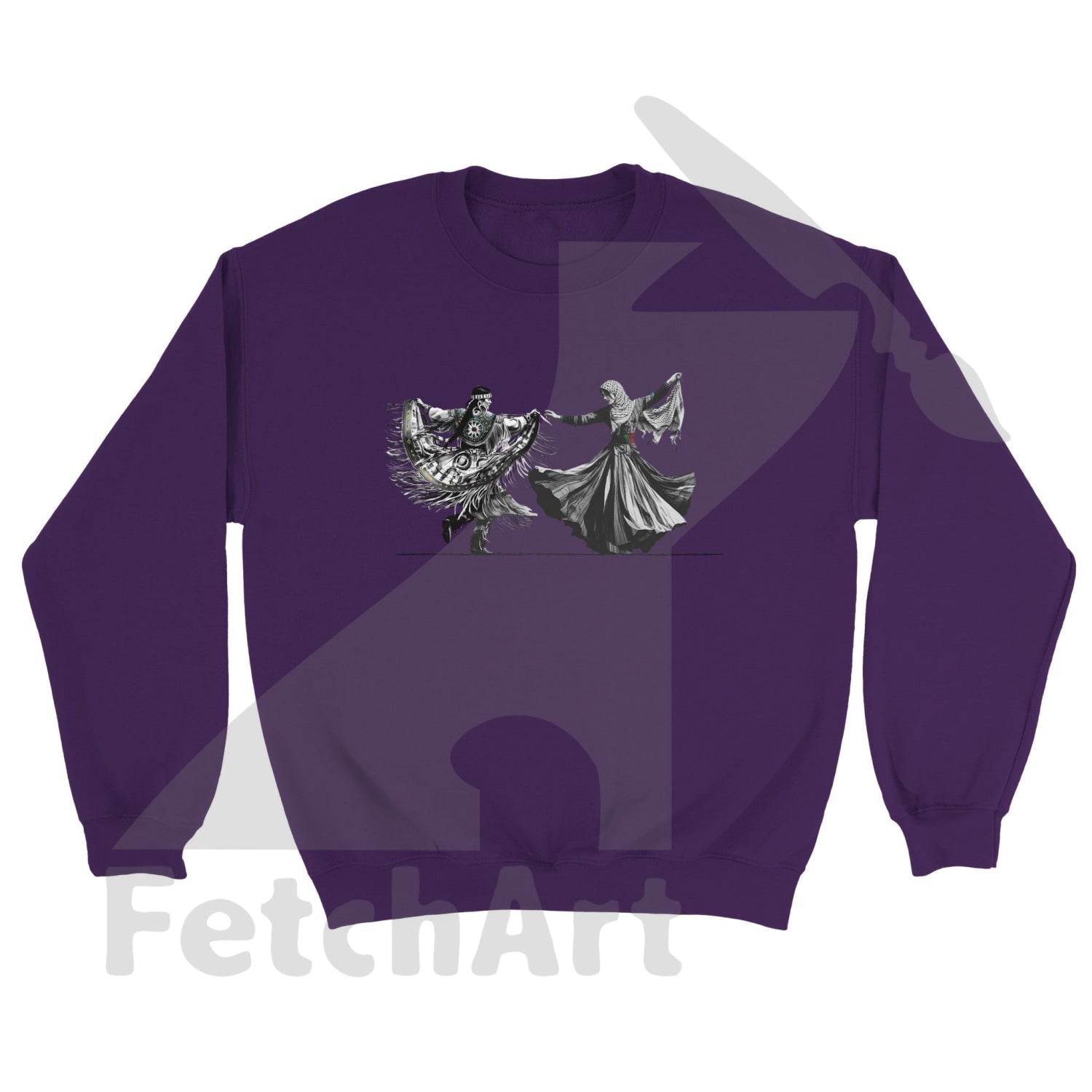 Classic Unisex Crewneck Sweatshirt-women-Freedom Dance - Fetch Art