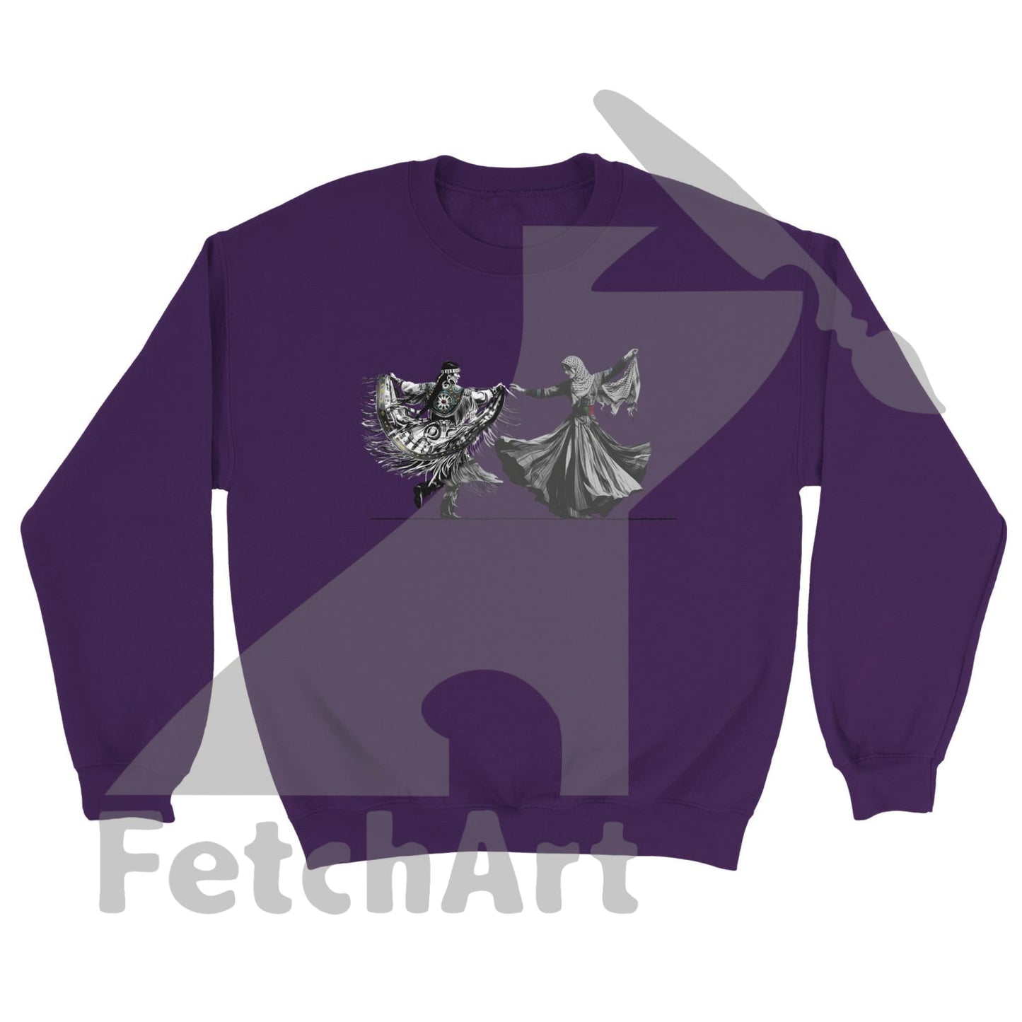 Classic Unisex Crewneck Sweatshirt-women-Freedom Dance - Fetch Art