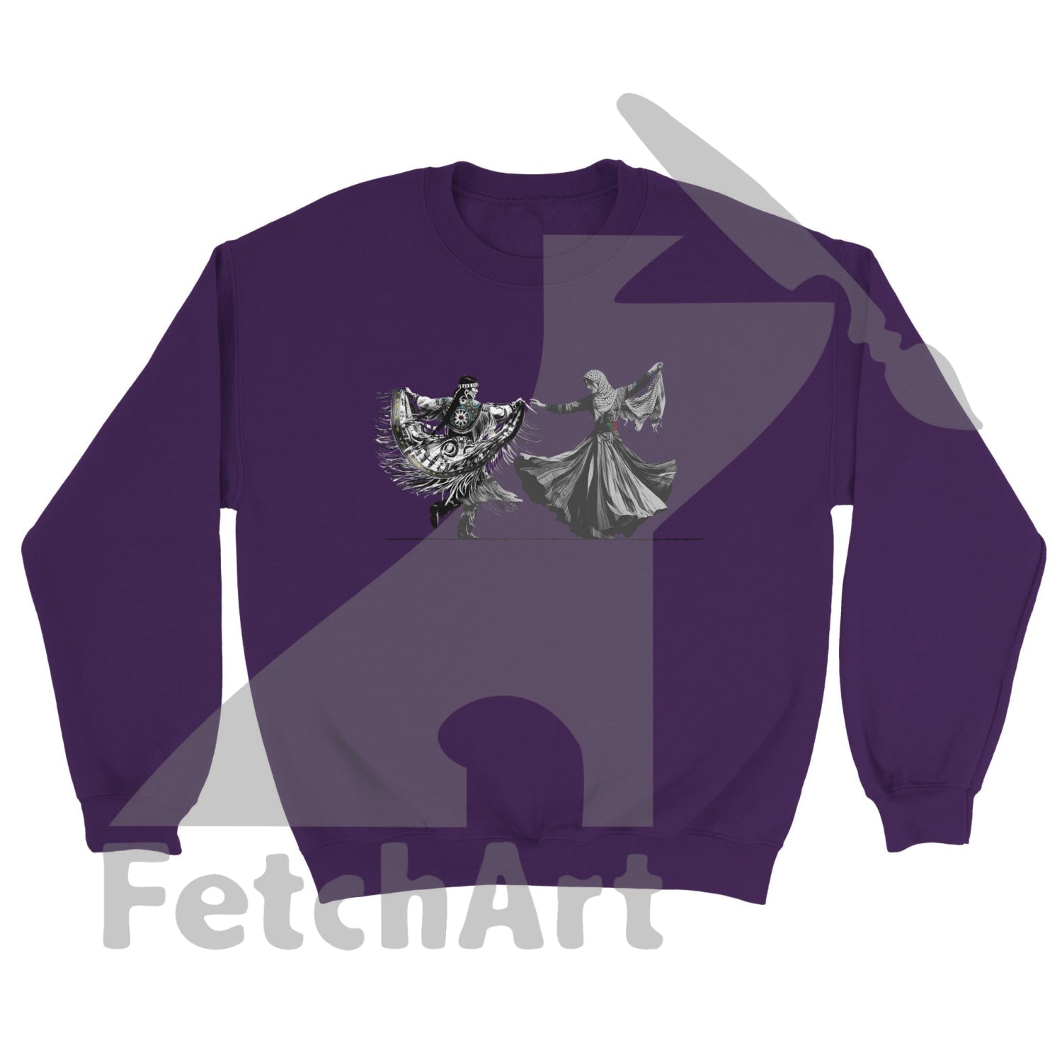 Classic Unisex Crewneck Sweatshirt-women-Freedom Dance - Fetch Art