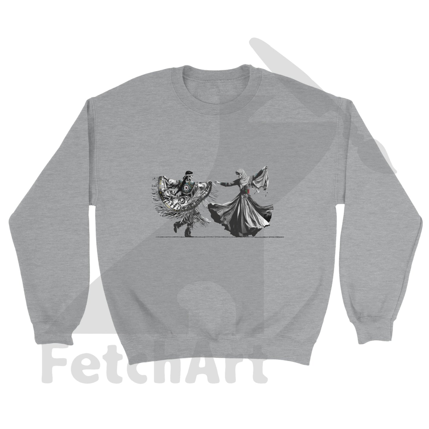 Classic Unisex Crewneck Sweatshirt-women-Freedom Dance - Fetch Art