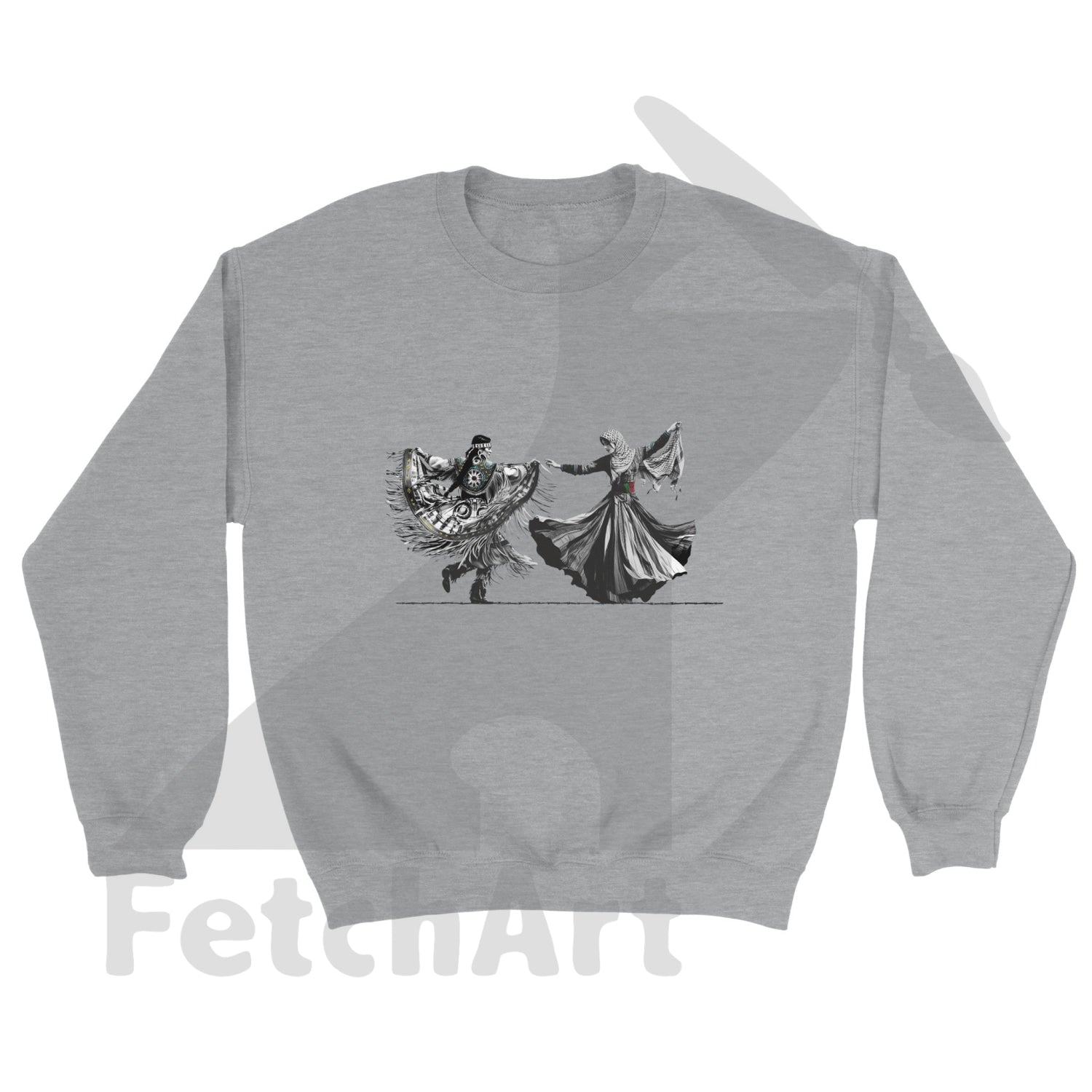 Classic Unisex Crewneck Sweatshirt-women-Freedom Dance - Fetch Art