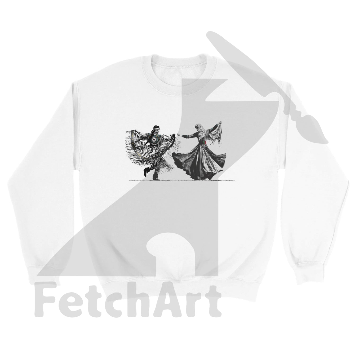 Classic Unisex Crewneck Sweatshirt-women-Freedom Dance - Fetch Art