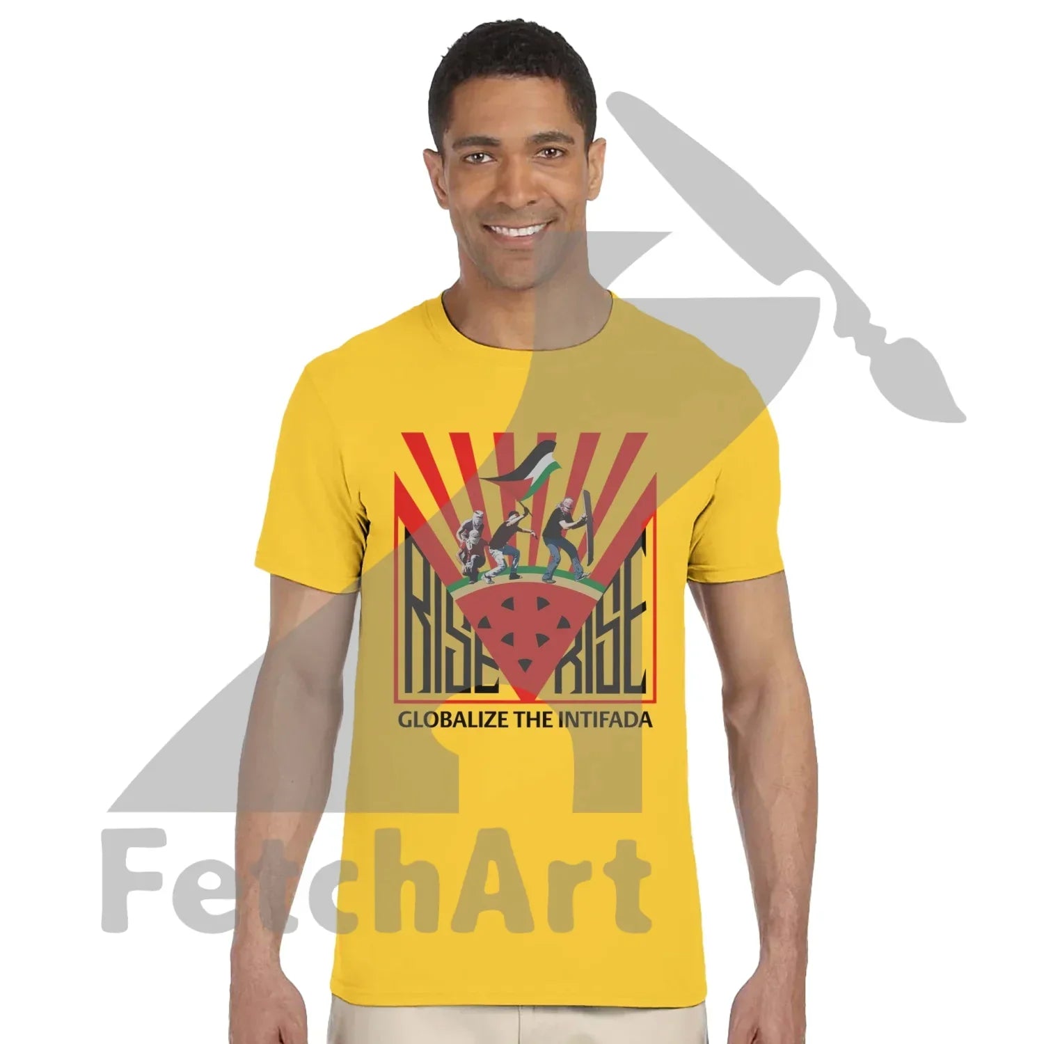 Classic unisex activist t-shirt Globalize the Intifada front view