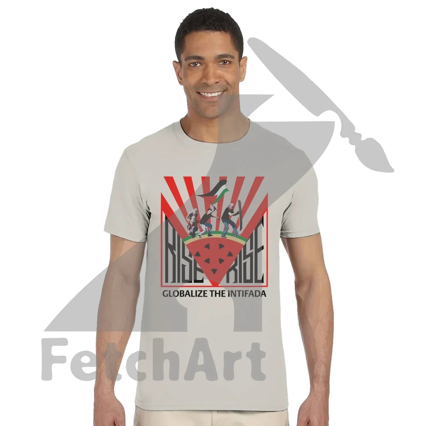 Classic unisex activist t-shirt Globalize the Intifada front view