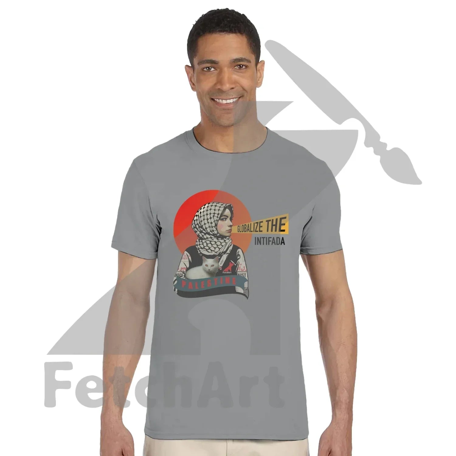 Classic unisex activist t-shirt Globalize the Intifada front view