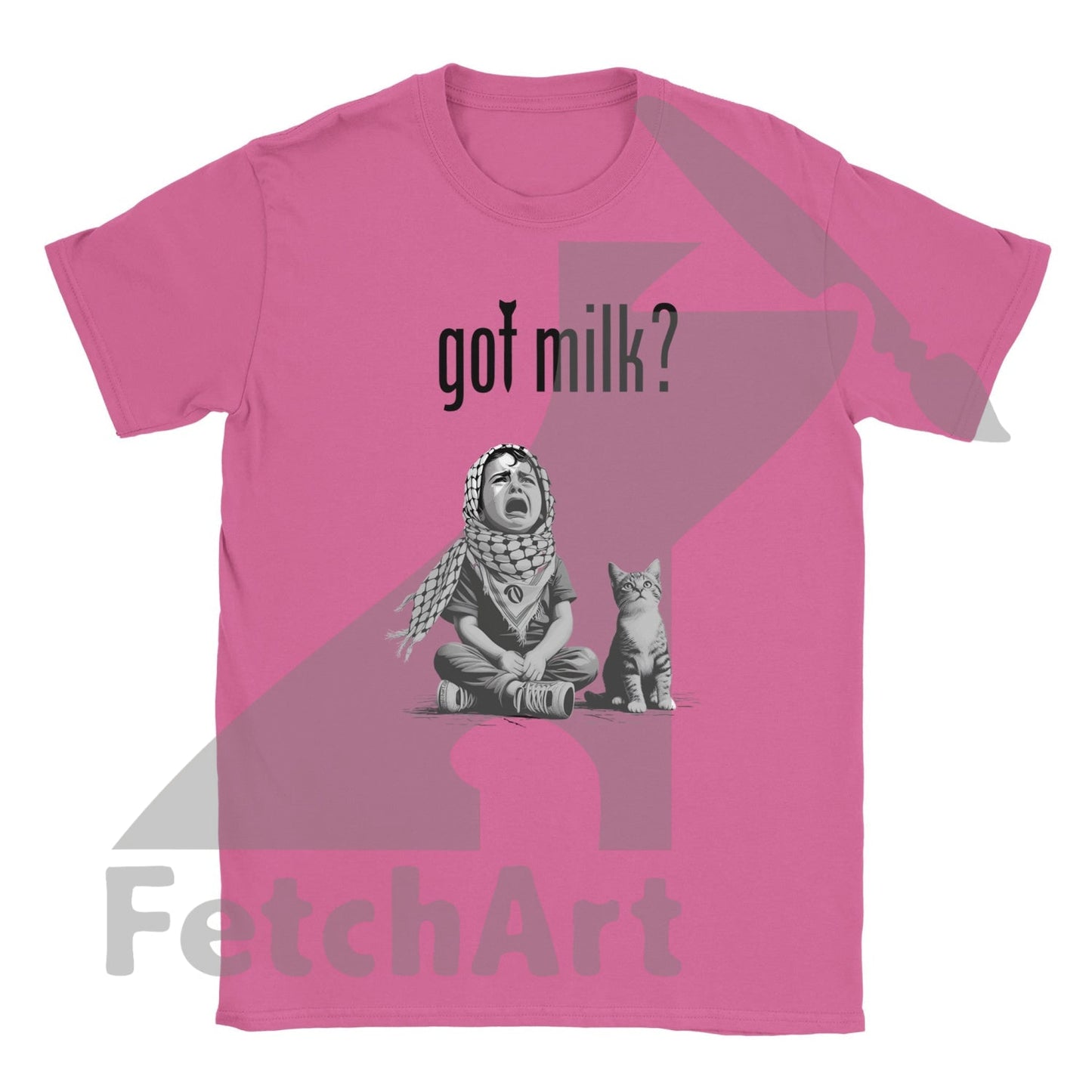 Classic Unisex Crewneck T Shirt-Got Milk Azalea / S Digital Prints