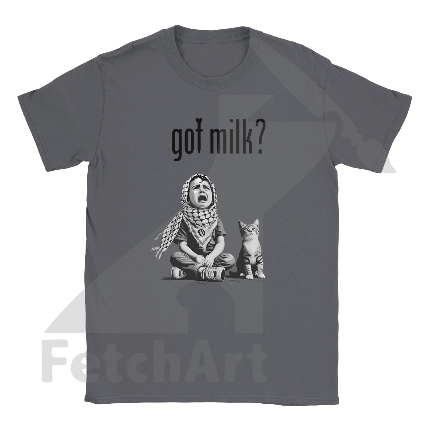 Classic Unisex Crewneck T Shirt-Got Milk Charcoal / S Digital Prints