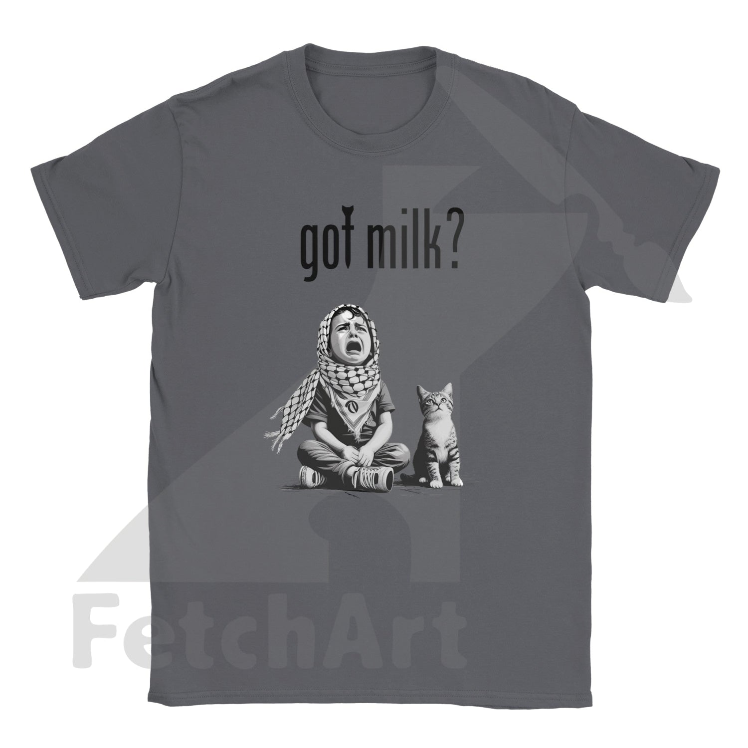 Classic Unisex Crewneck T Shirt-Got Milk Charcoal / S Digital Prints