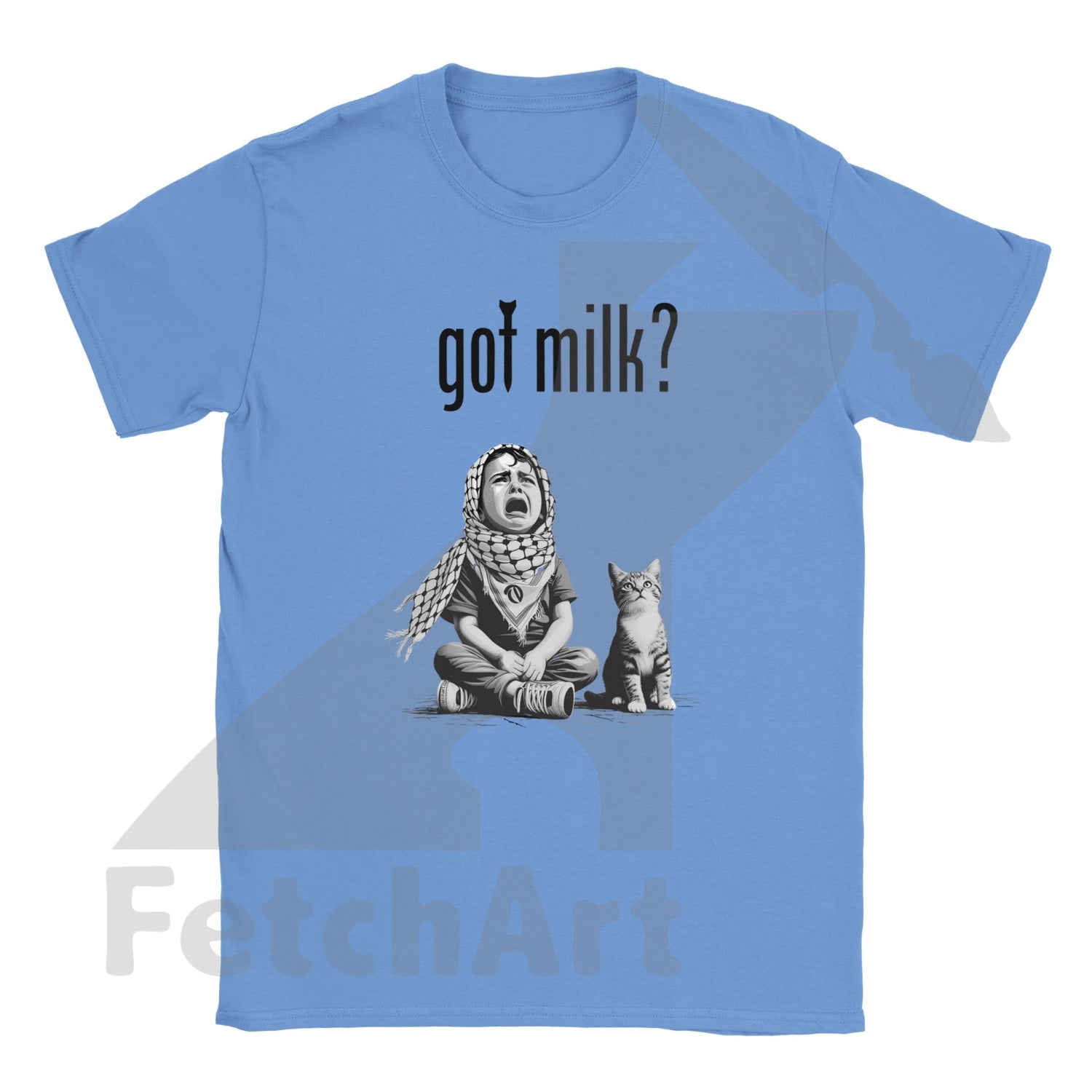 Classic Unisex Crewneck T Shirt-Got Milk Carolina Blue / S Digital Prints