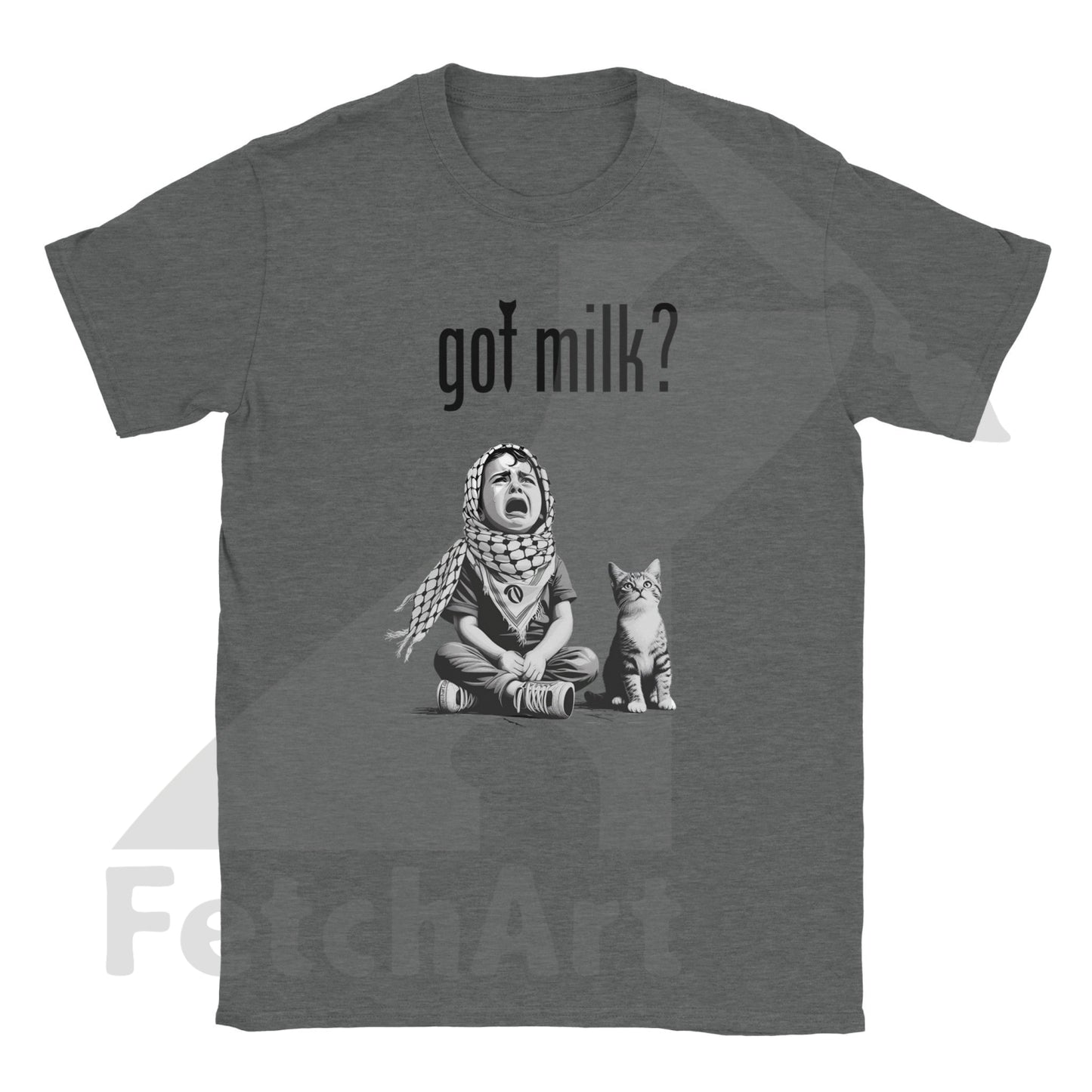 Classic Unisex Crewneck T Shirt-Got Milk Graphite Heather / S Digital Prints