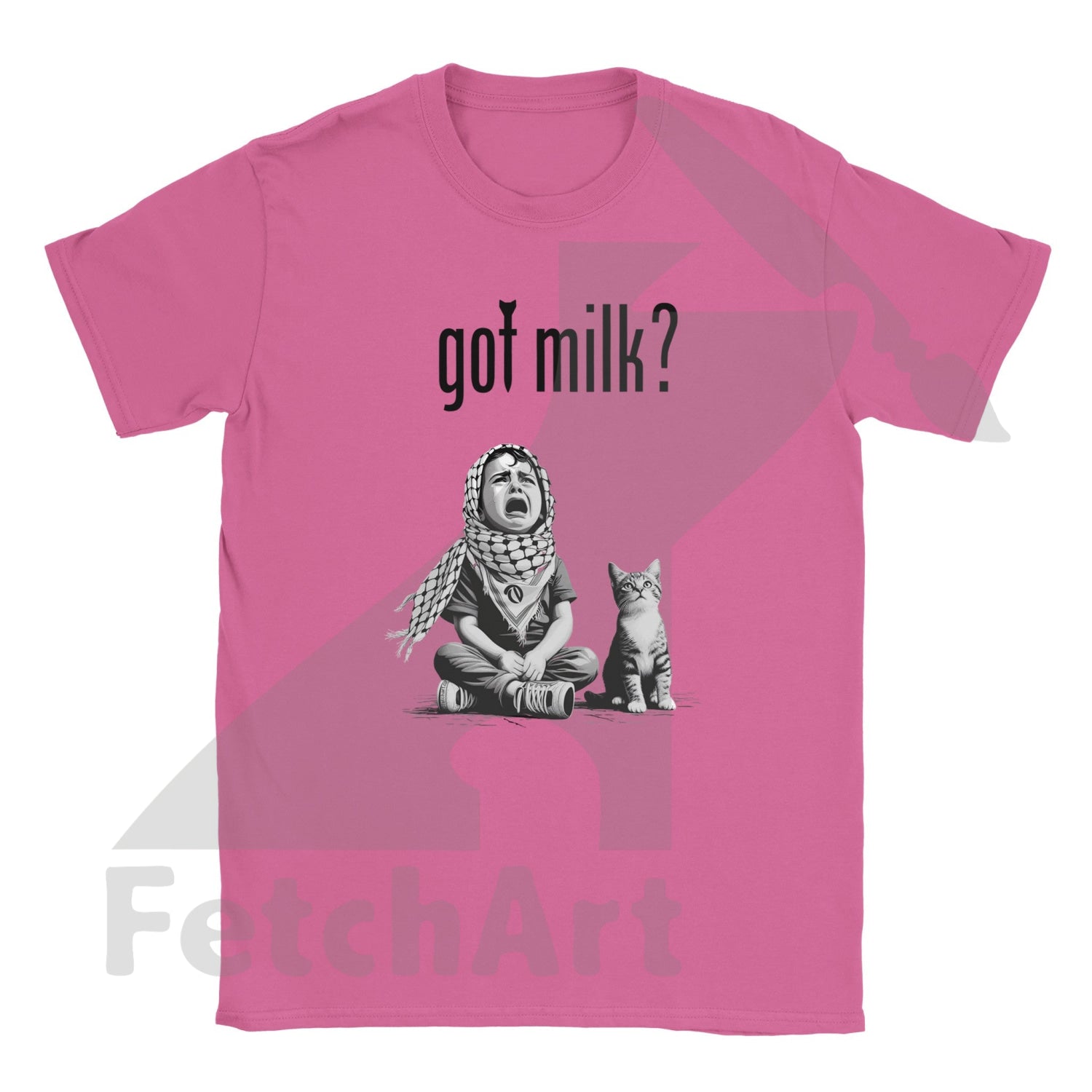 Classic Unisex Crewneck T Shirt-Got Milk Azalea / S Digital Prints
