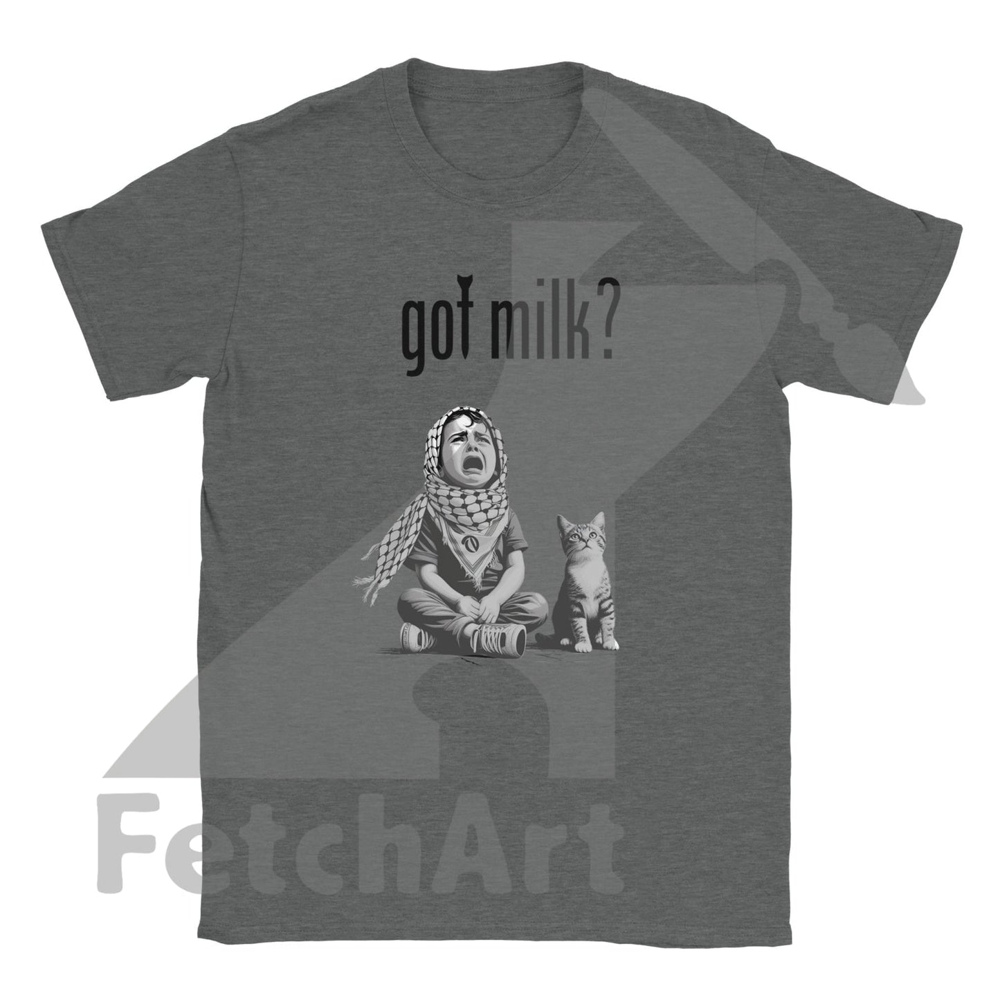 Classic Unisex Crewneck T Shirt-Got Milk Graphite Heather / S Digital Prints