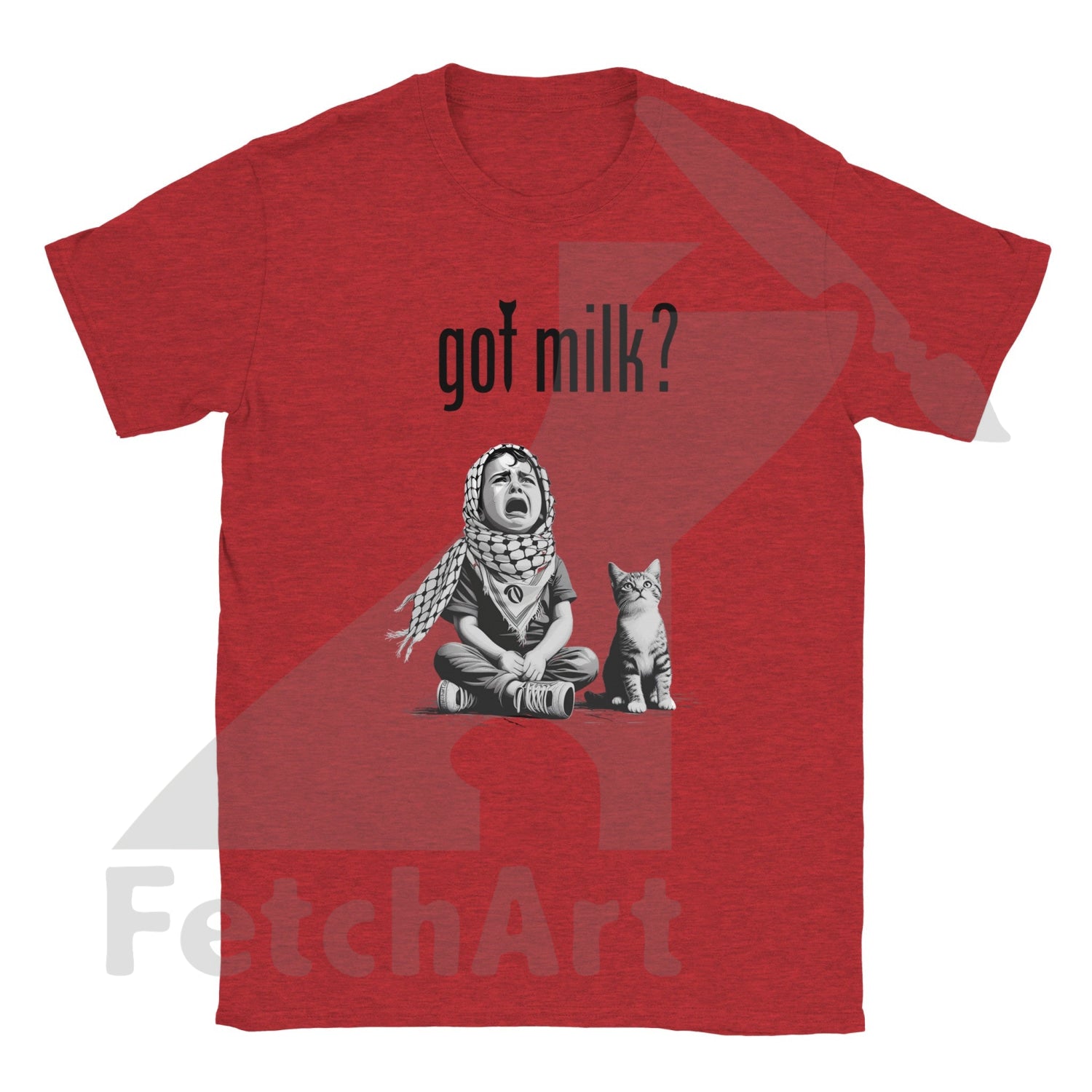Classic Unisex Crewneck T Shirt-Got Milk Heather Red / S Digital Prints