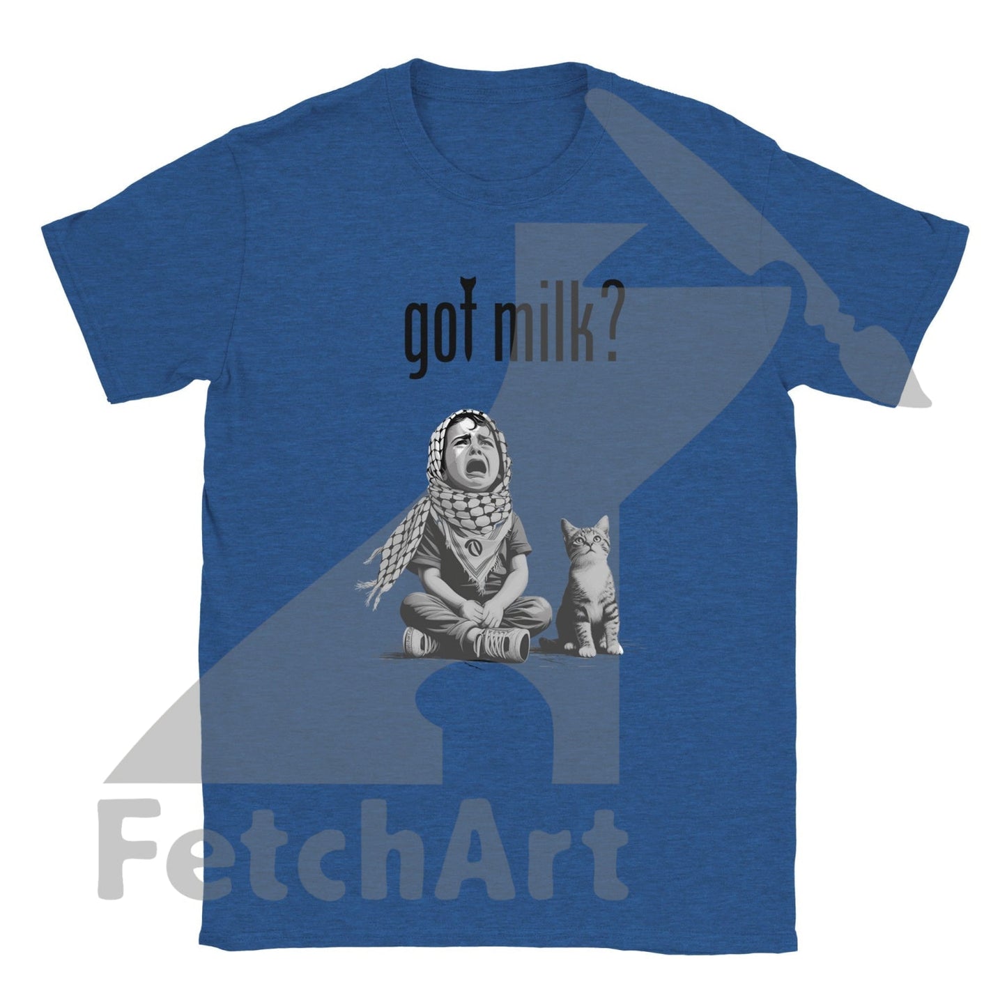 Classic Unisex Crewneck T Shirt-Got Milk Heather Royal / S Digital Prints