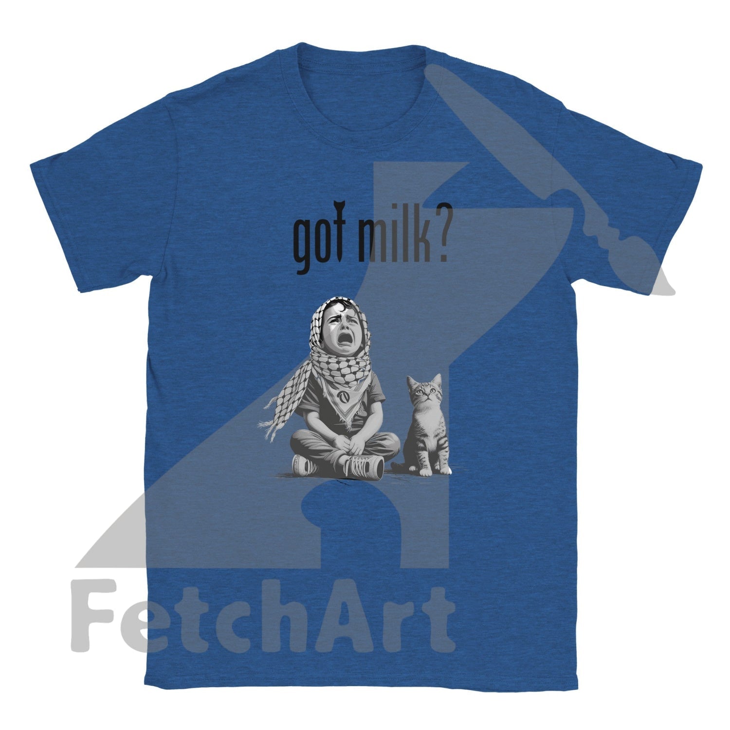 Classic Unisex Crewneck T Shirt-Got Milk Heather Royal / S Digital Prints